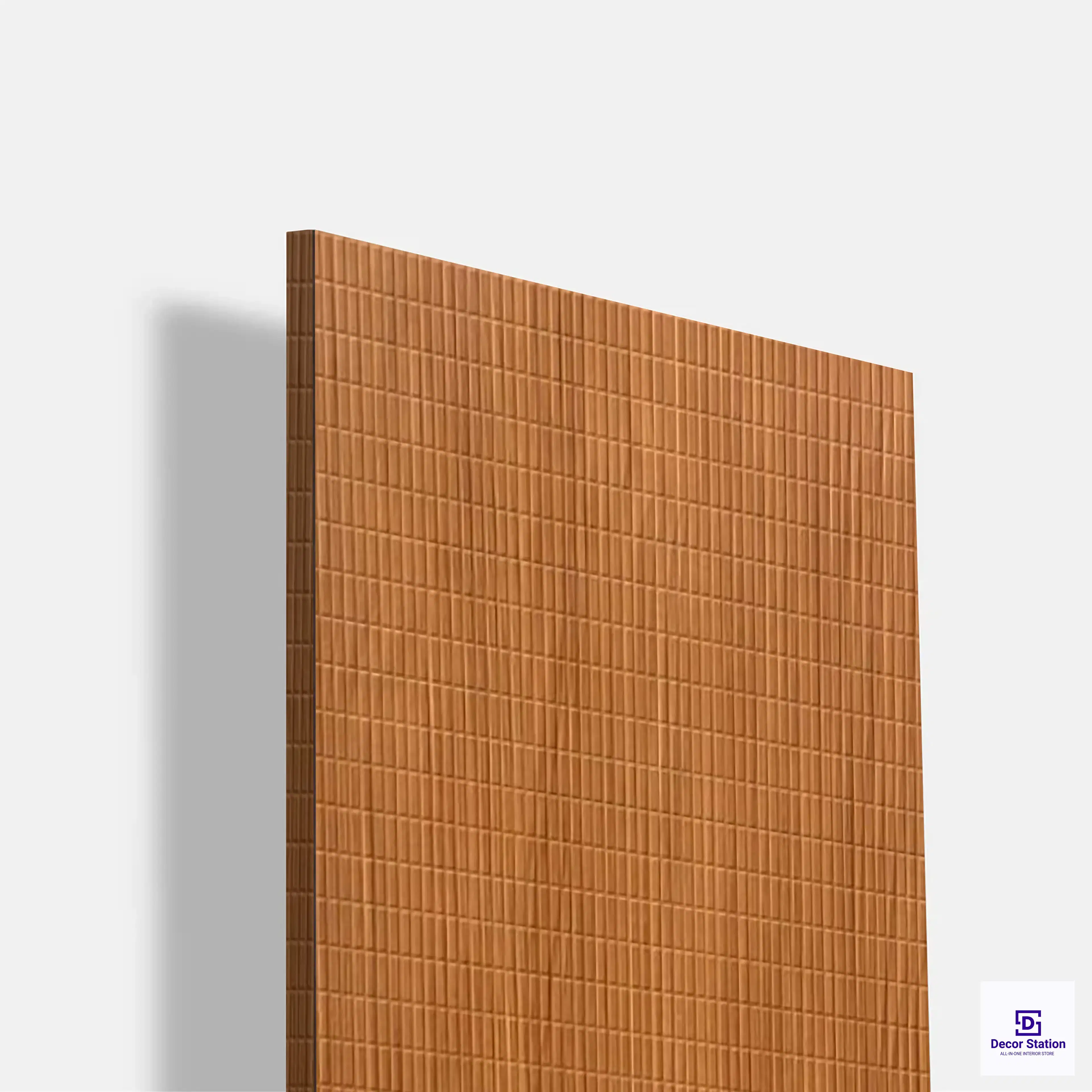 Texture 527888-S3 Brown Fluted Woodgrain Laminate (8x4 Feet, 1mm) | LM-54244-B-0
