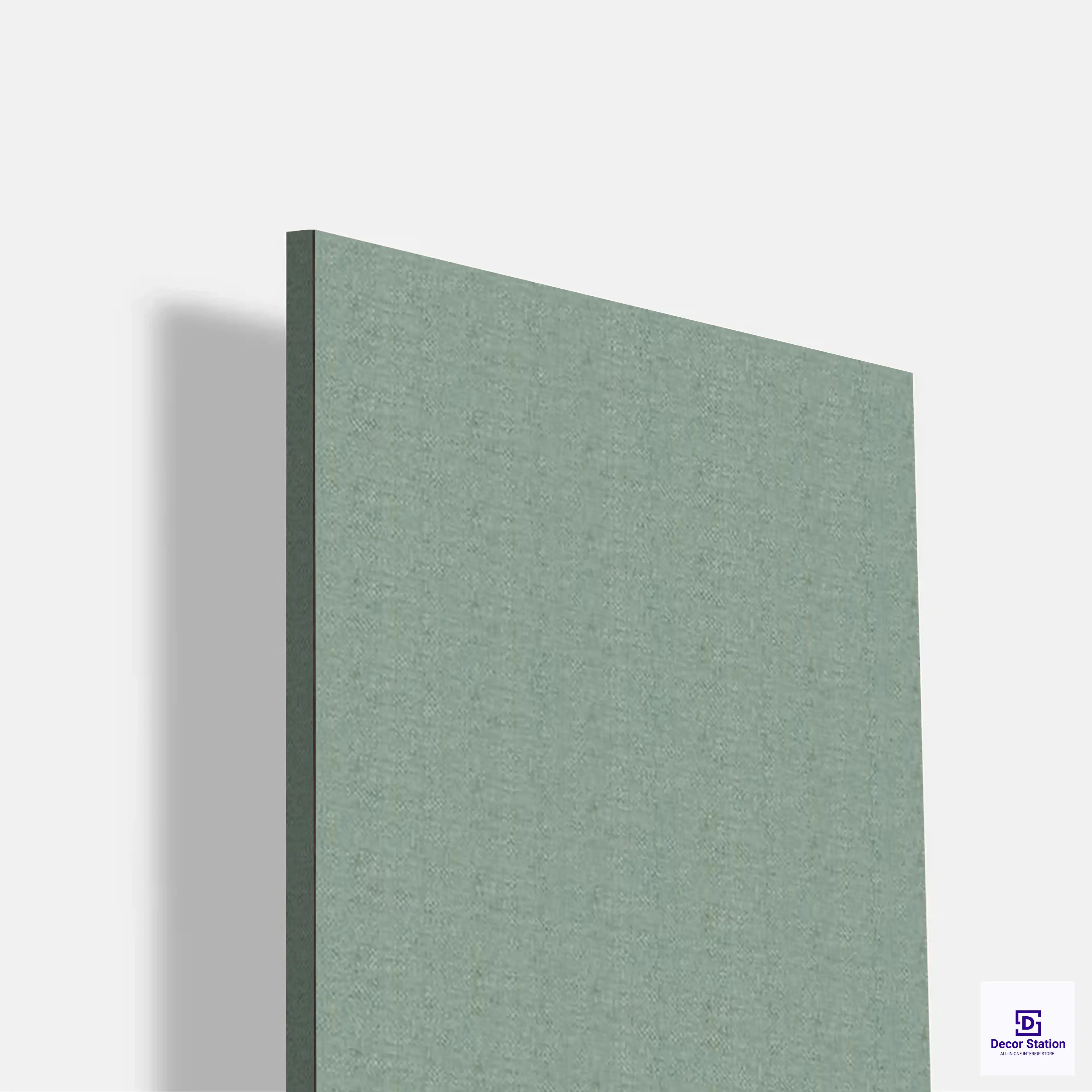 Matte CANE-409-$-2 Teal Green Solid Fabric Texture Laminate (8x4 Feet, 1mm) | LM-54259-A-0