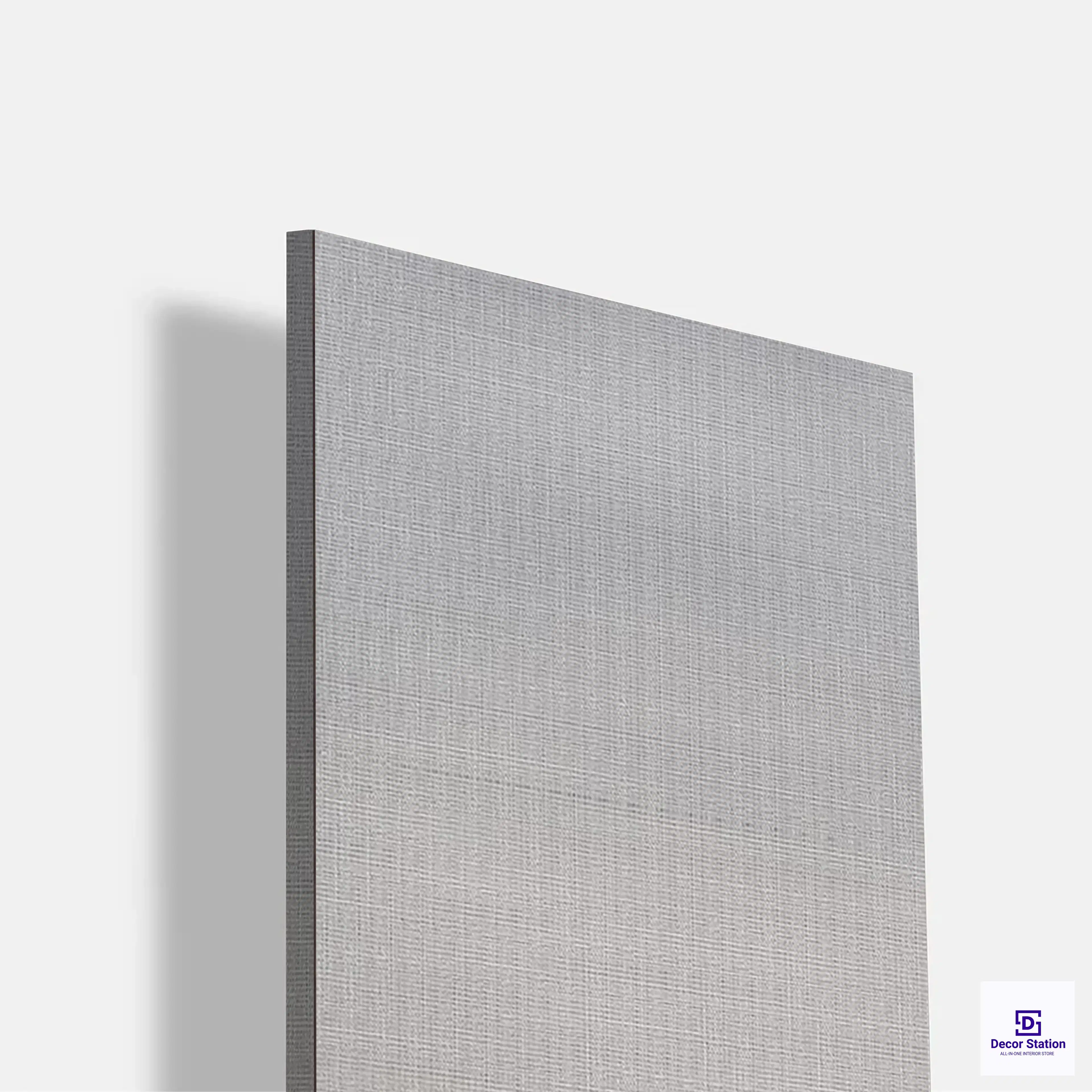 Matte CANE-309-$-2 Light Grey Solid Fabric Texture Laminate (8x4 Feet, 1mm) | LM-54261-B-0