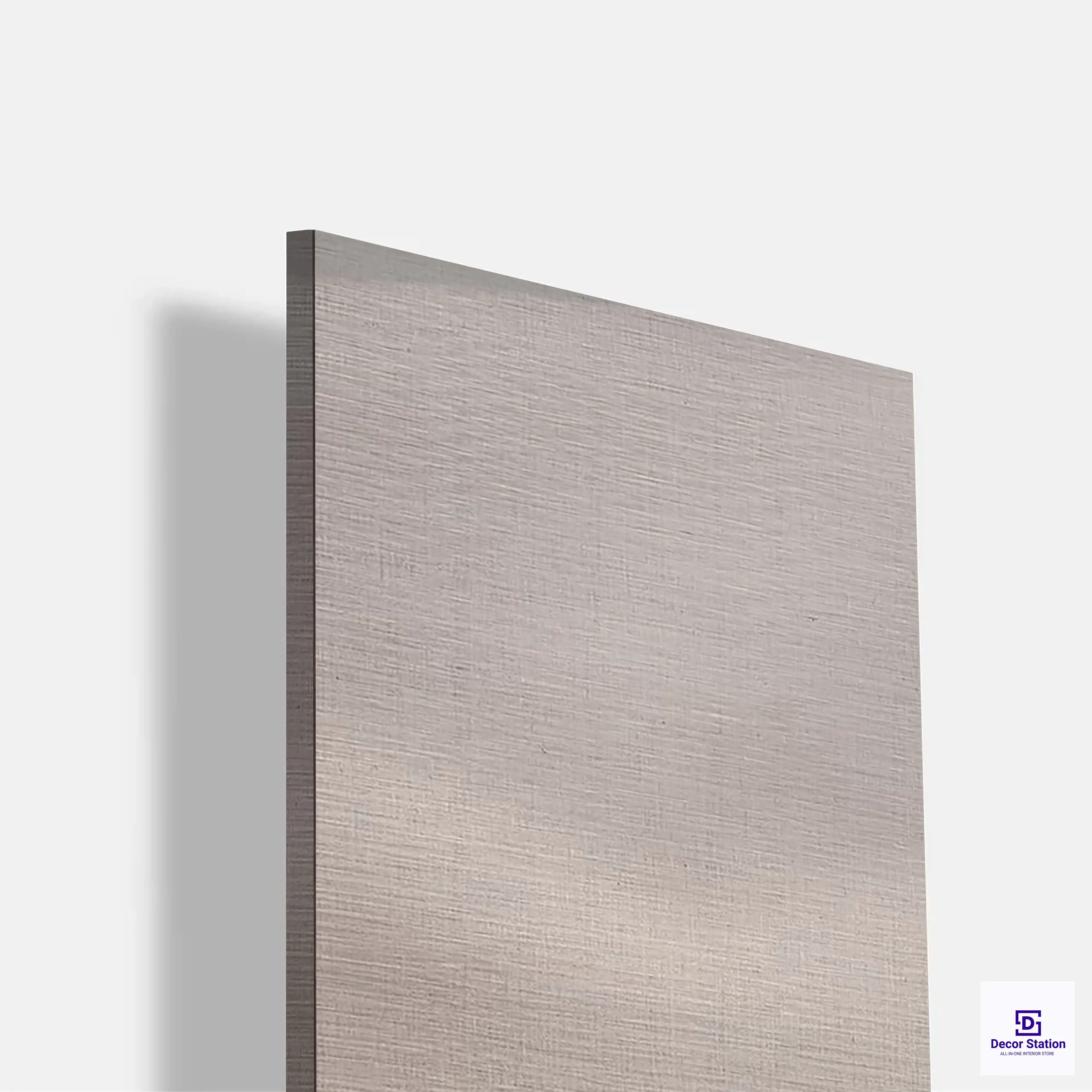 Matte CANE-424-$-2 Light Grey Solid Fabric Texture Laminate (8x4 Feet, 1mm) | LM-54282-B-0