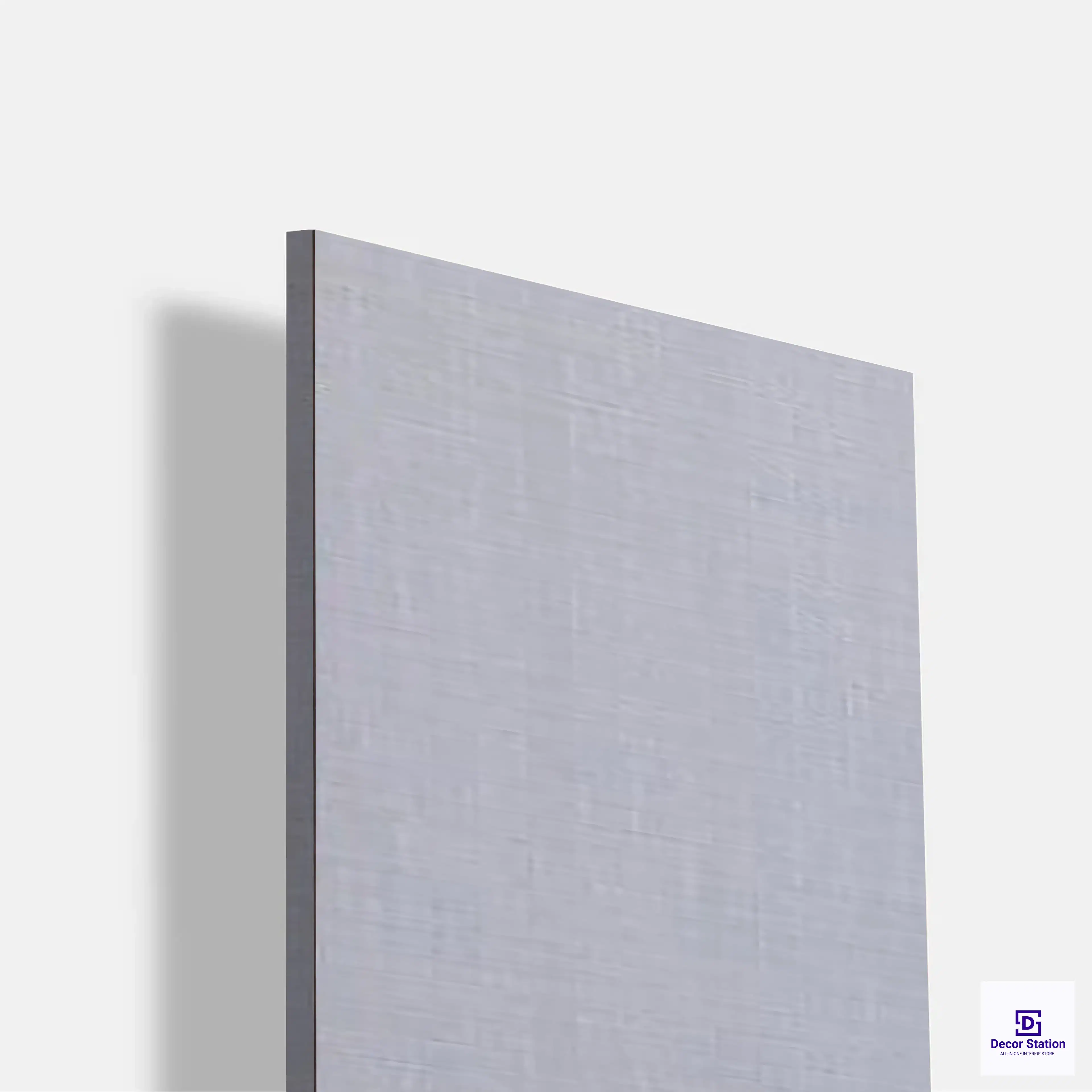 Matte 470847 Silver Grey Solid Fabric Texture Laminate (8x4 Feet, 1mm) | LM-54284-A-0