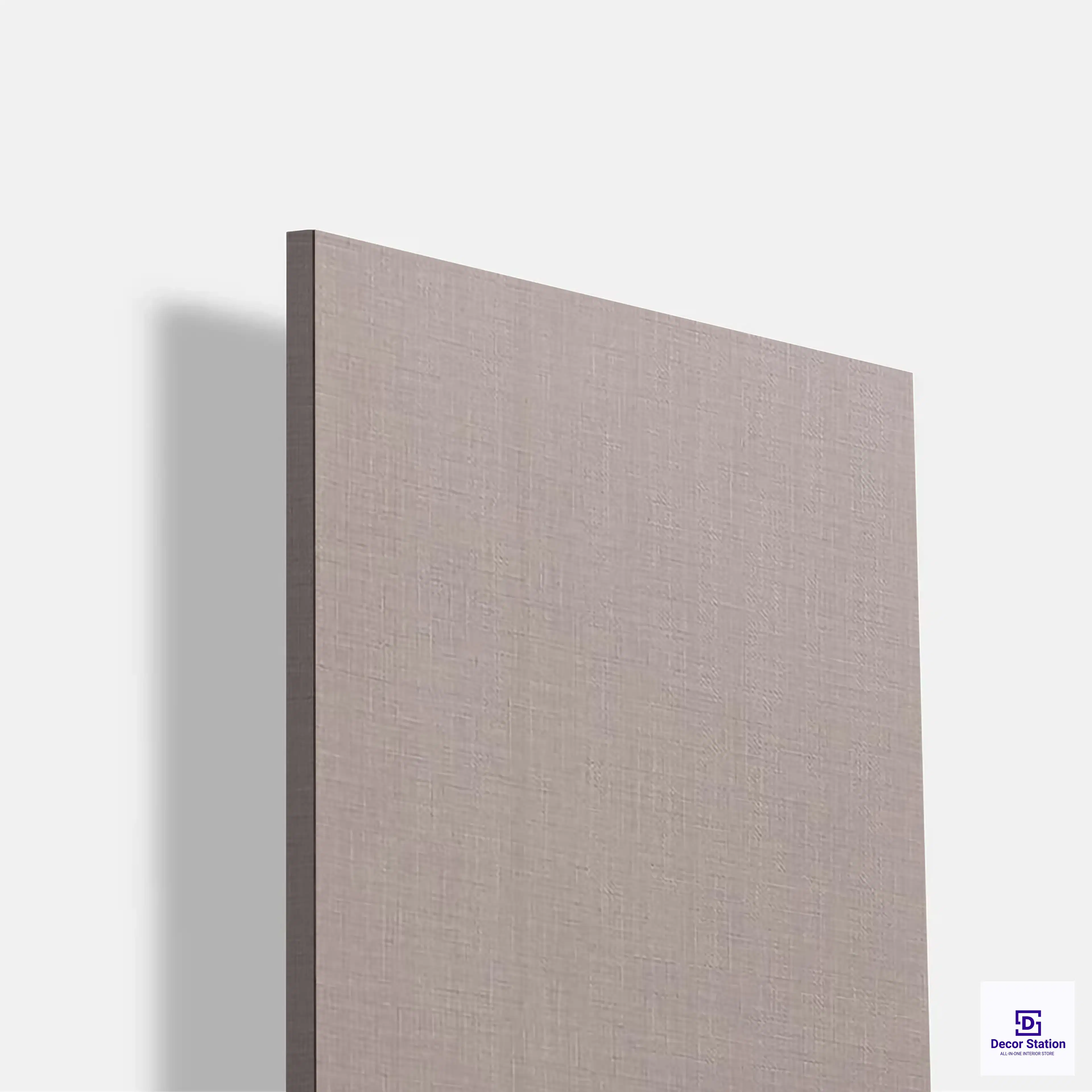 Matte 470848 Warm Beige Solid Fabric Texture Laminate (8x4 Feet, 1mm) | LM-54284-B-0