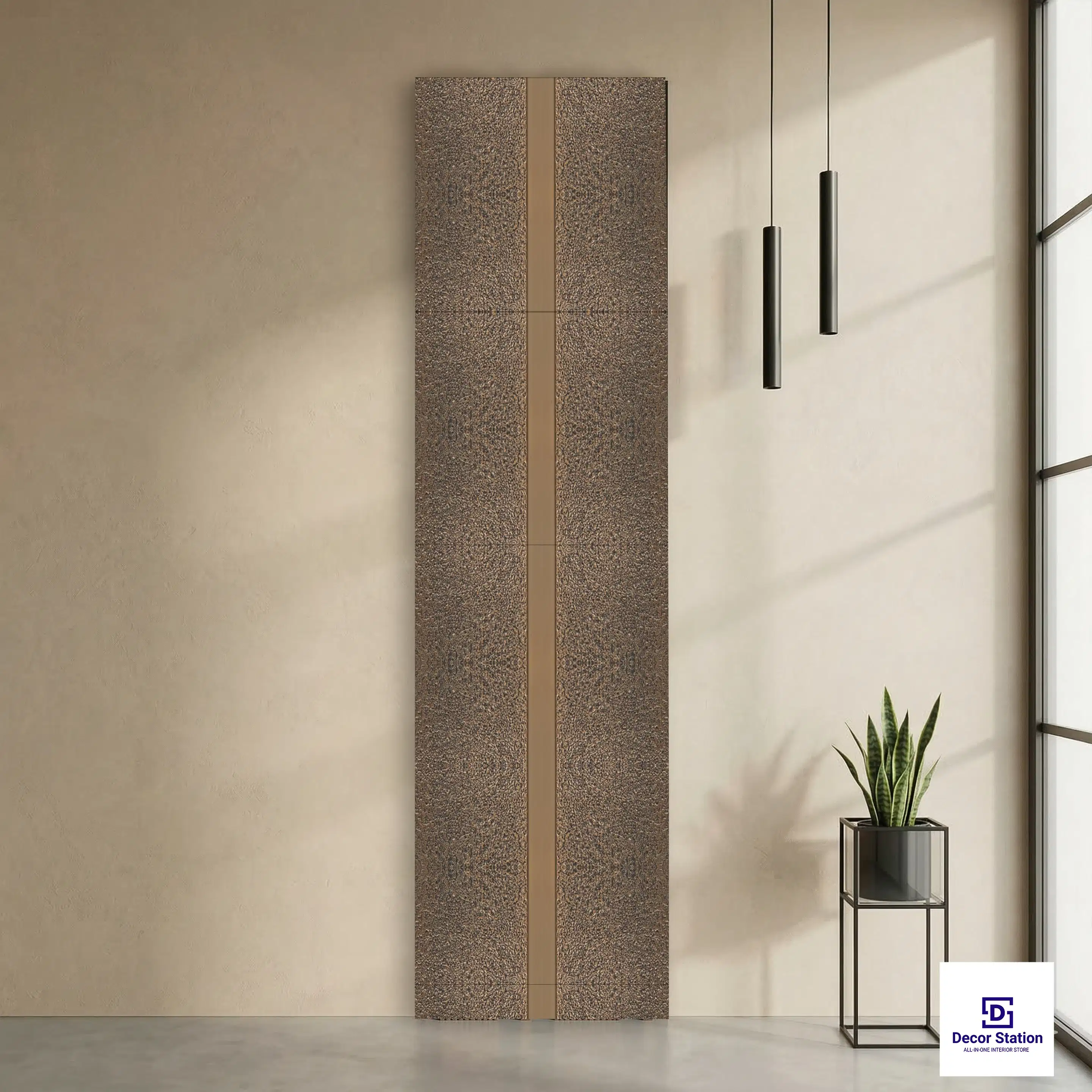 MN-9536 Bronze Texture Fluted  9.5x0.39 ft 7mm Wall Panel | PN-53098-A-0