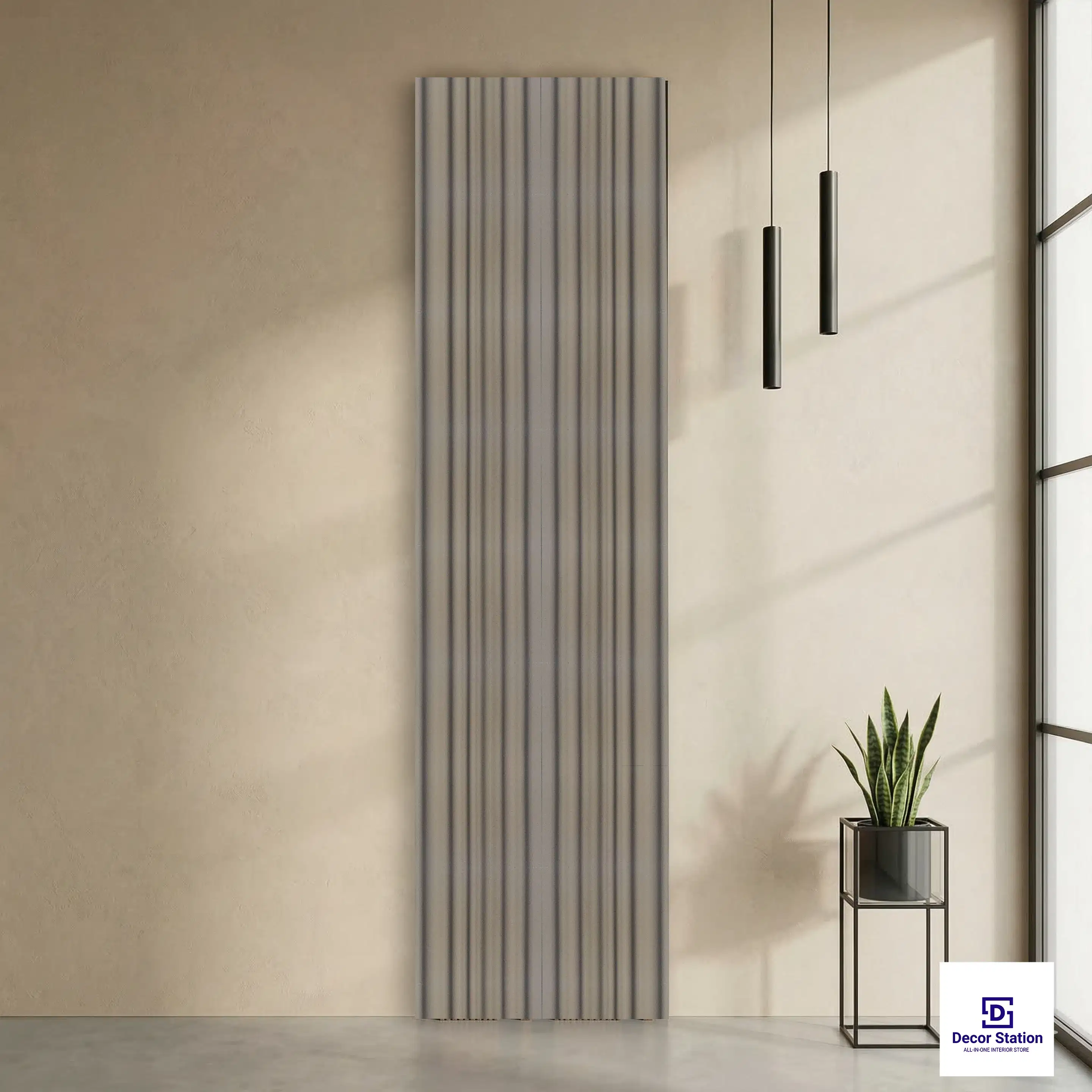 MN-9552 Beige Corrugated Texture 9.5x0.4 ft 12mm Wall Panel | PN-53109-A-0