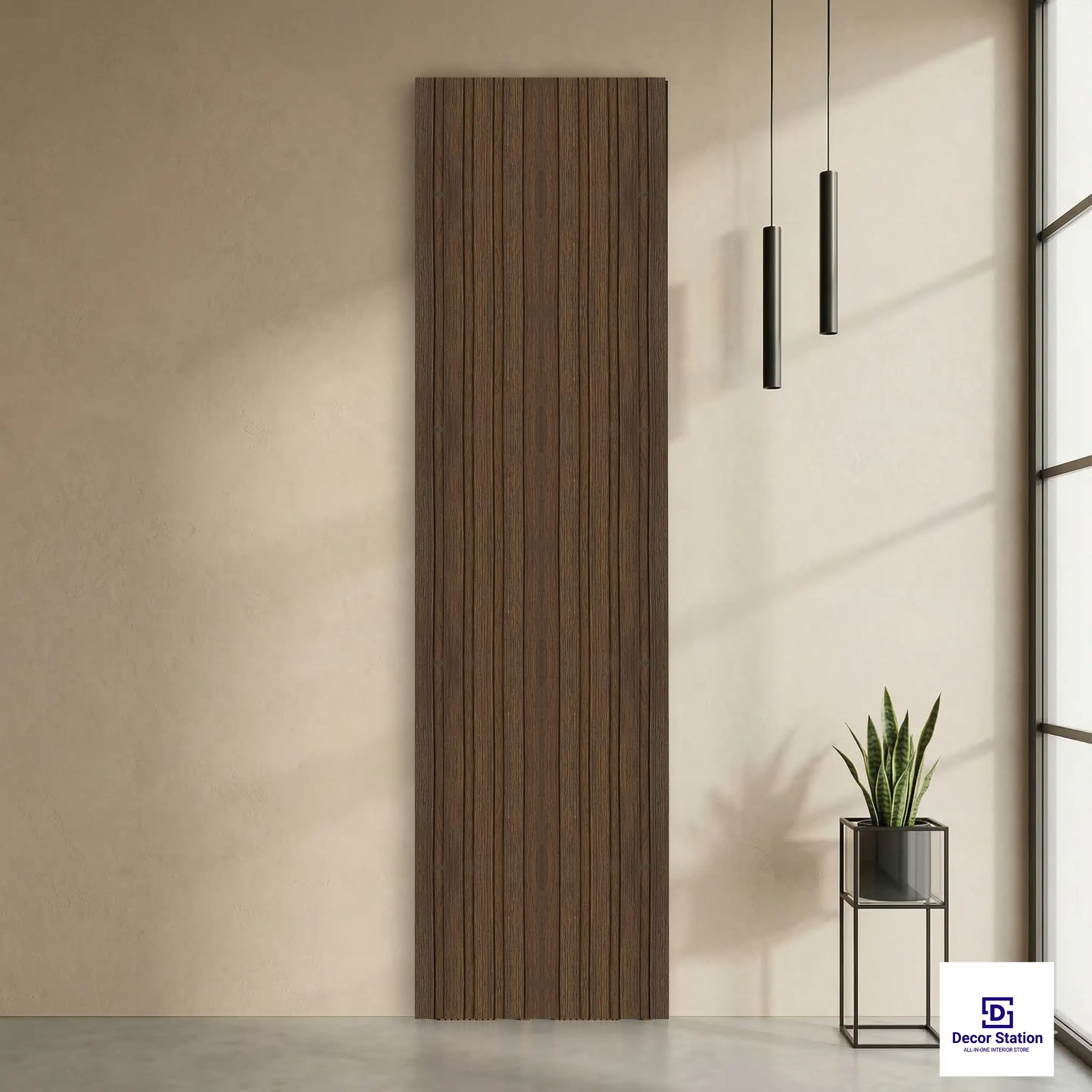 MN-153 Brown Fluted Matte 8x0.41 ft 11mm Wall Panel | PN-53165-A-0