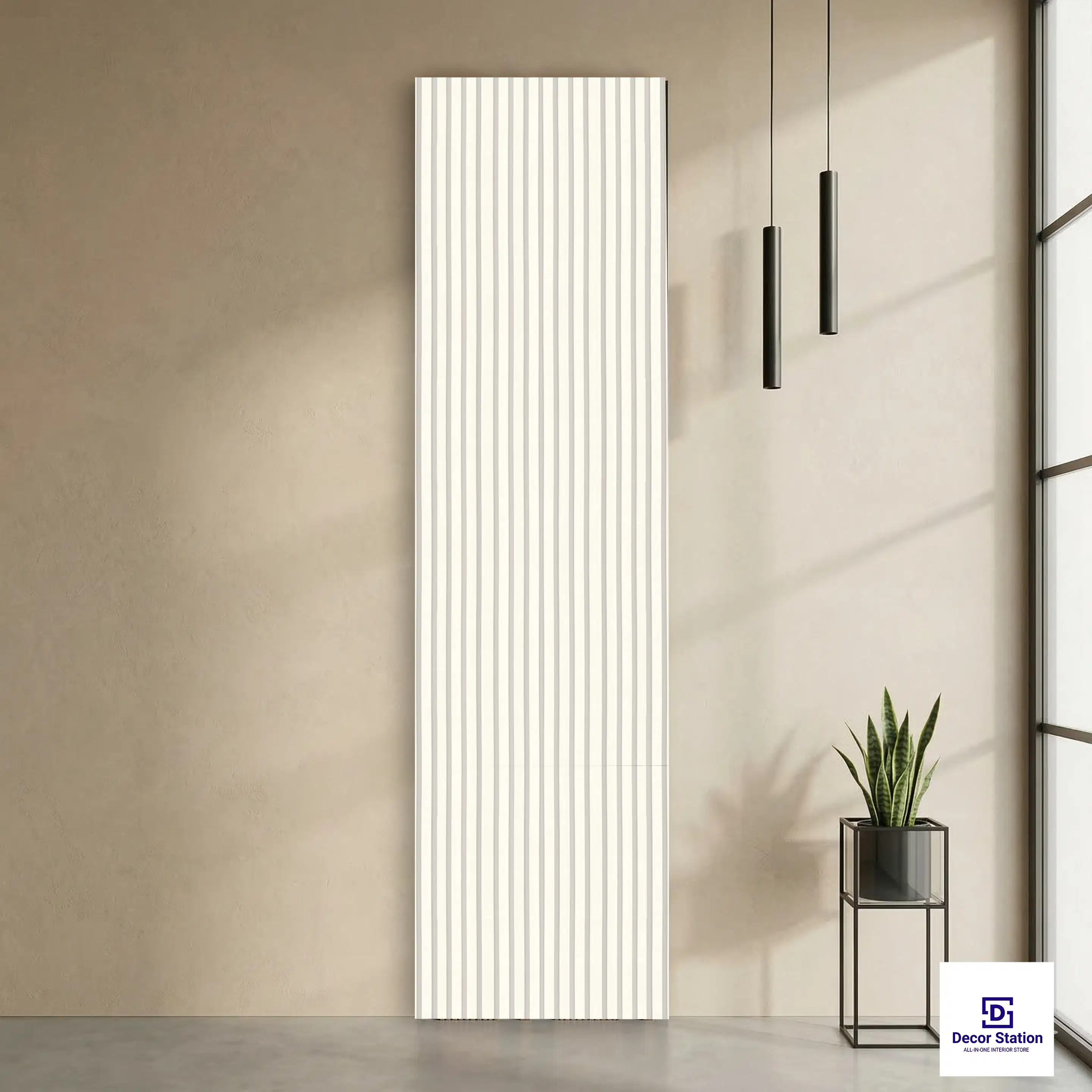 MN-157 Cream Fluted Matte 8x0.41 ft 11mm Wall Panel | PN-53170-A-0