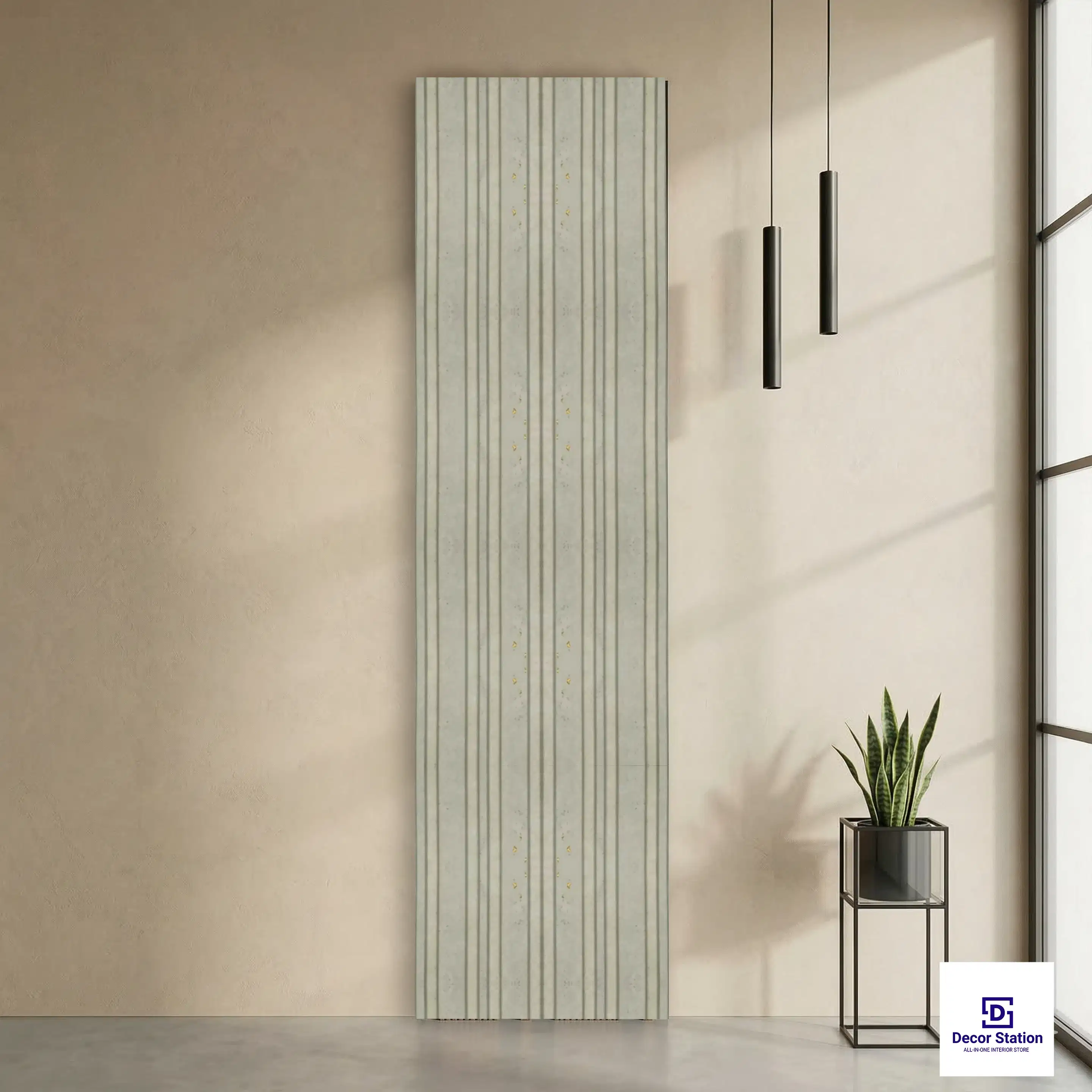 MN-178 Beige Fluted Matte 8x0.41 ft 11mm Wall Panel | PN-53171-A-0