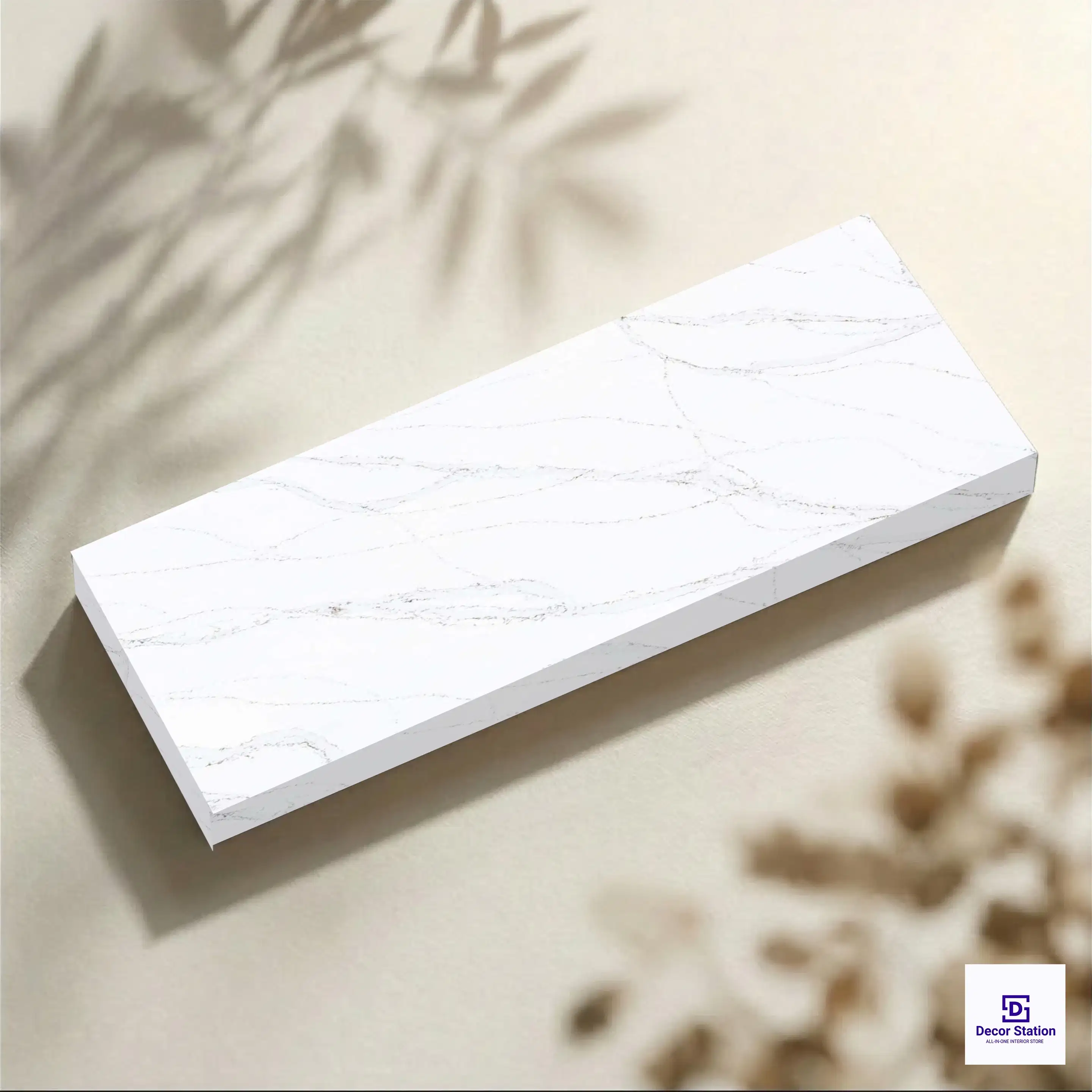 Cuarzo Calacatta Colorado NT-101&MK White Quartz (3250x1620 mm, 20 mm) | QRS-53799-H-0