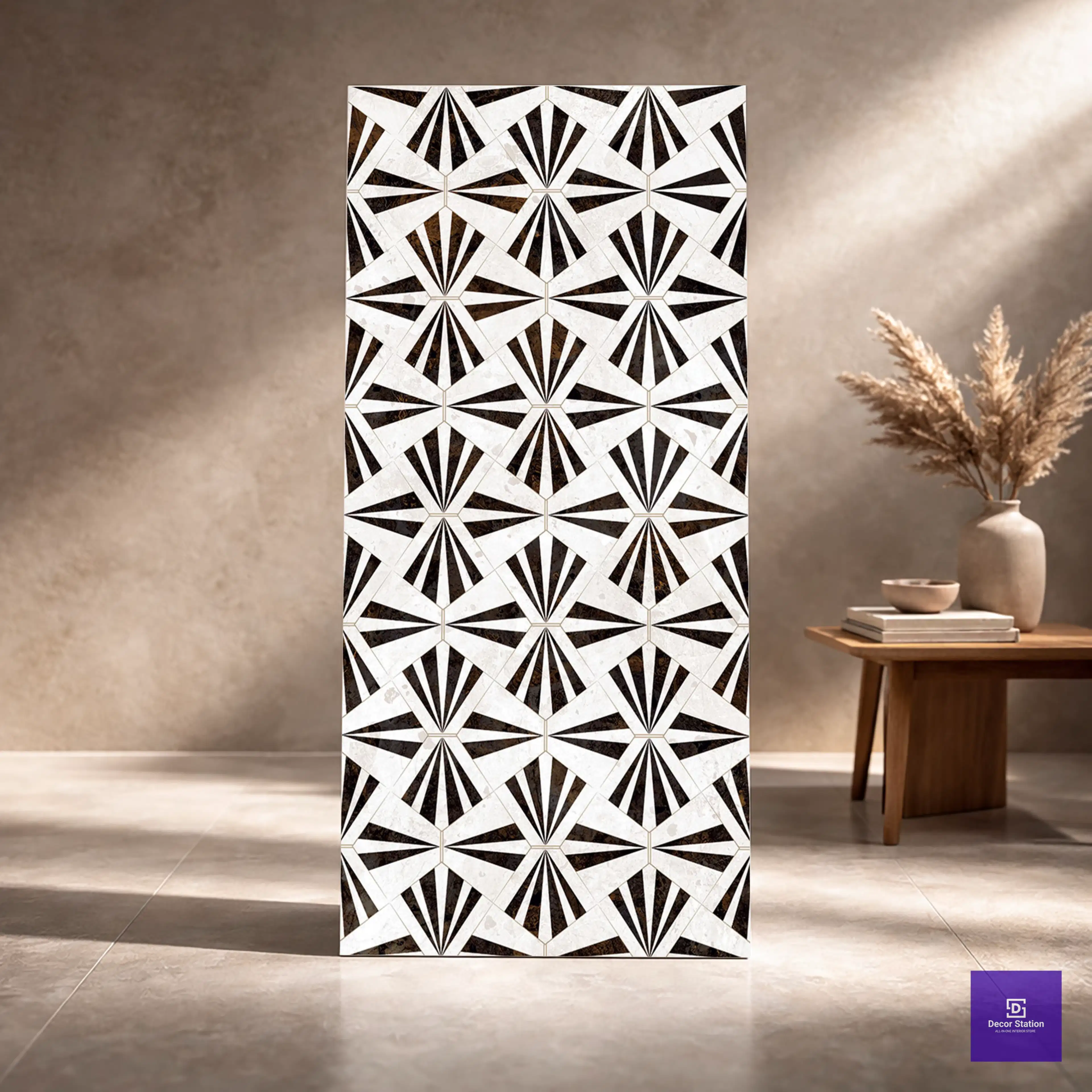 Prestigia Ivory Decor High Gloss 2x4 ft 9mm tile | TL-52833-B-0