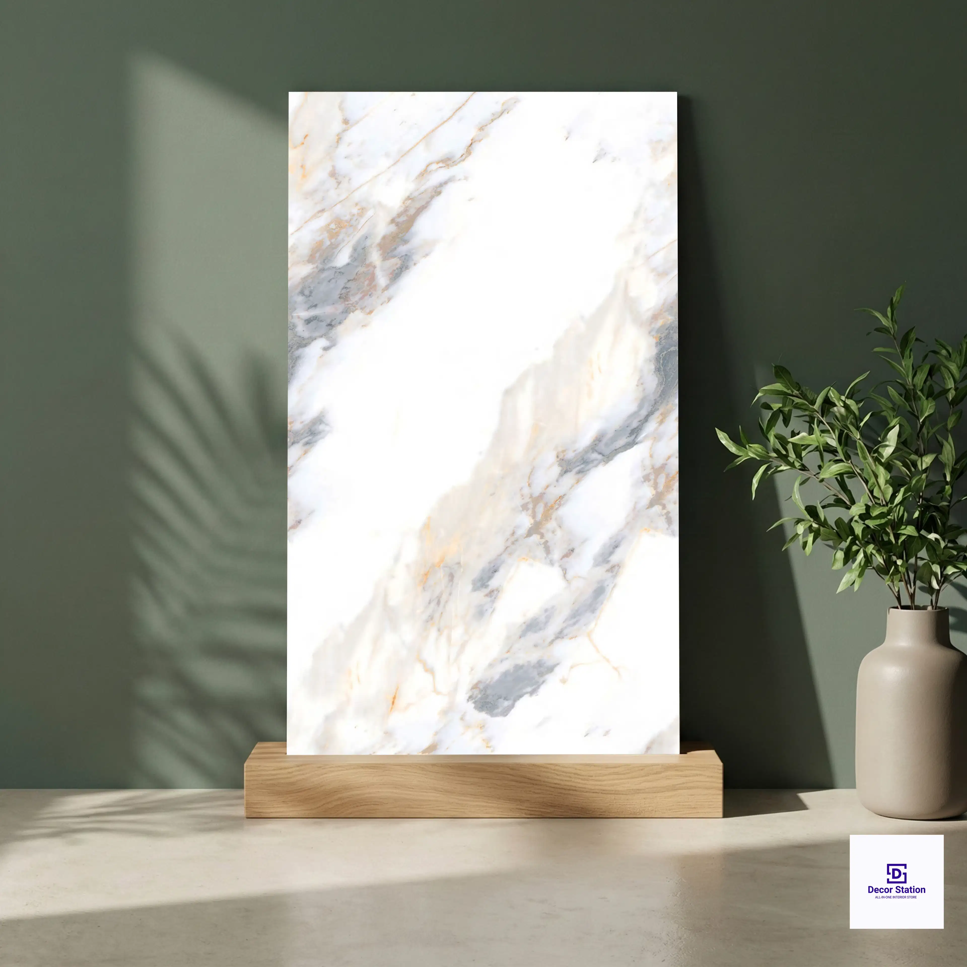 Bergamo Gold Marble Look Digi Matt Endless 2x4 ft 8mm tile | TL-52905-A-0