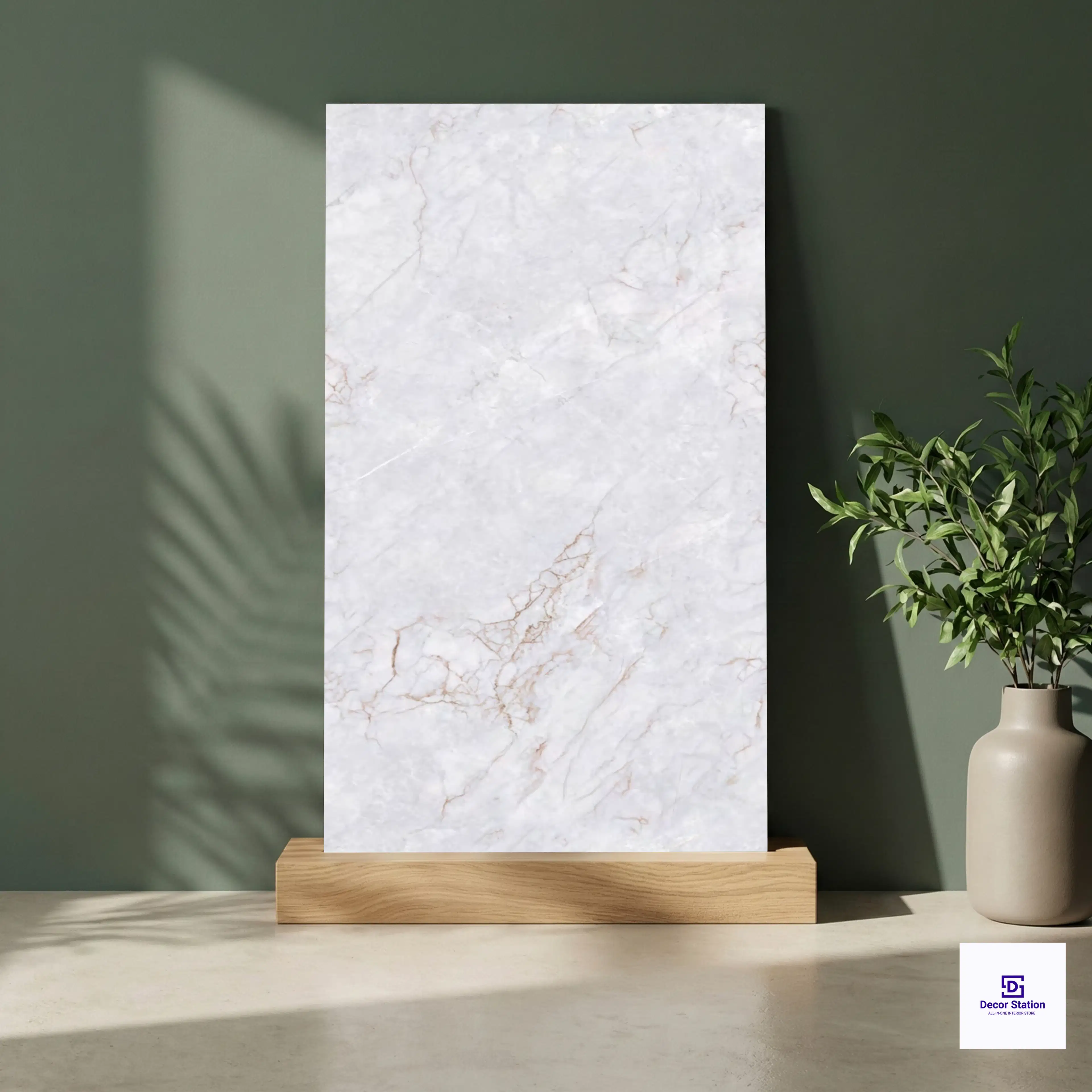 Rain White Marble Look Gloster 2x4 ft 8mm tile | TL-52908-B-0