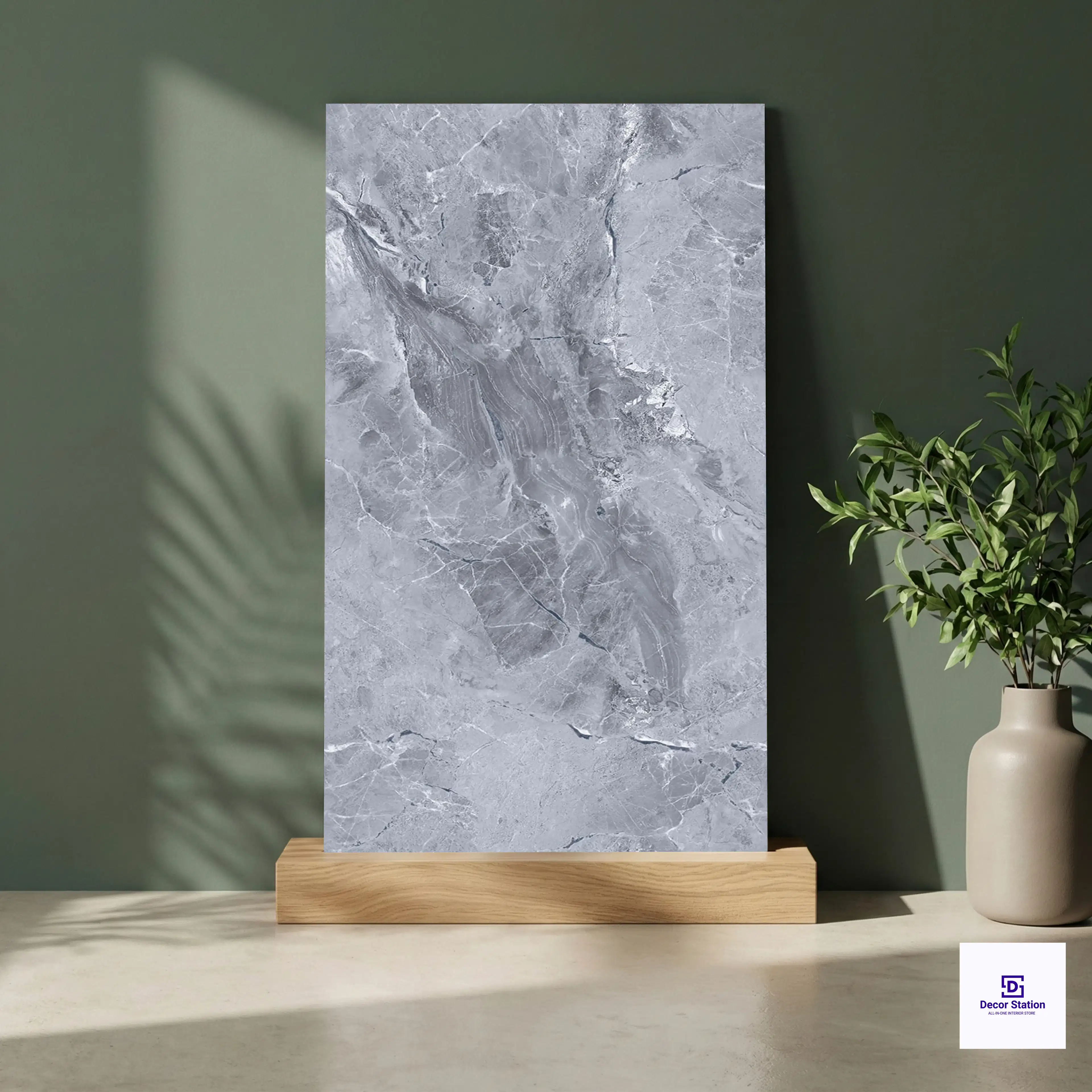 Strom Grey Marble Look Polished Endless 2x4 ft 8mm tile | TL-52921-A-0