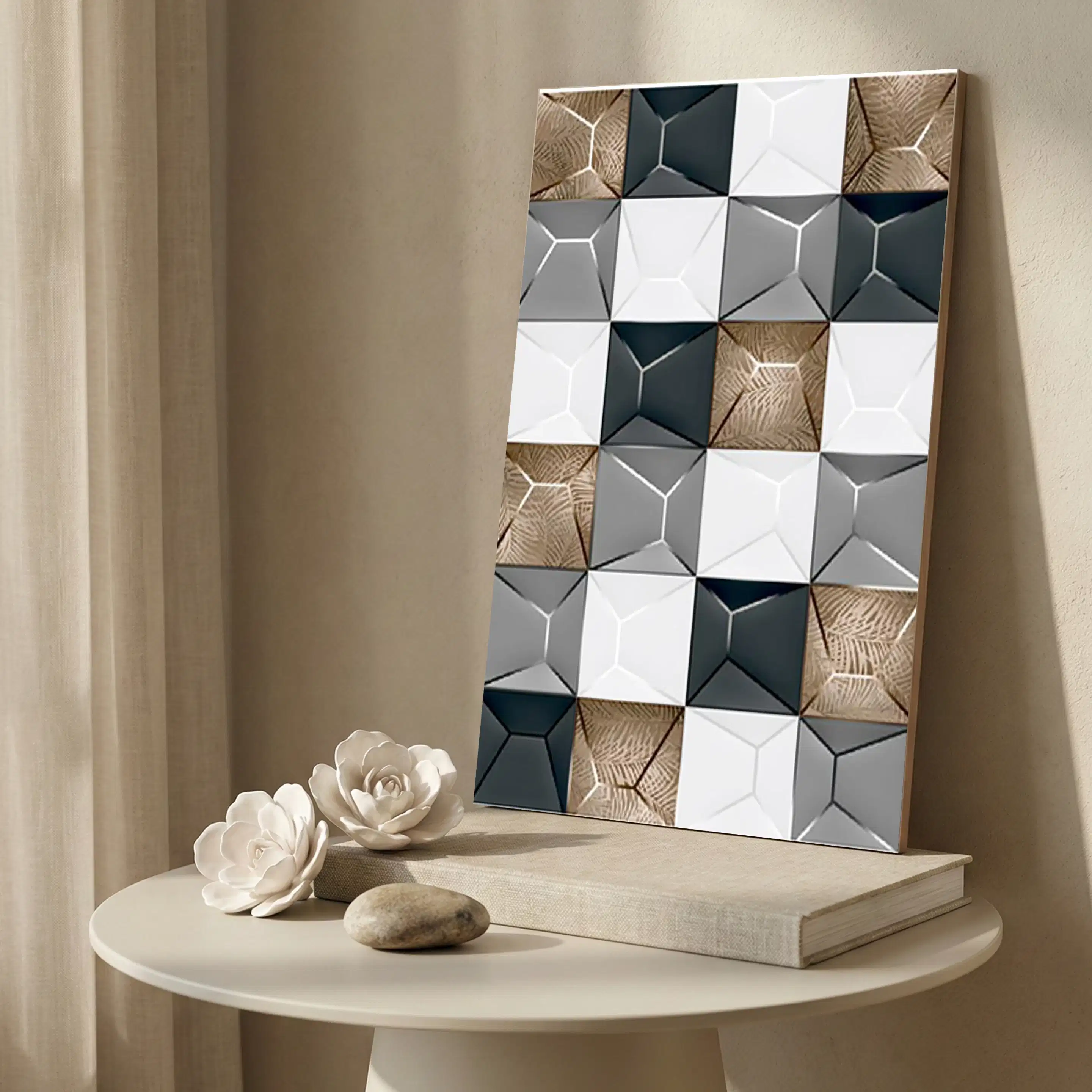 9343-HL-A Geometric Patterned High Gloss 1x1.5 ft 8mm Tile | TL-52961-C-0