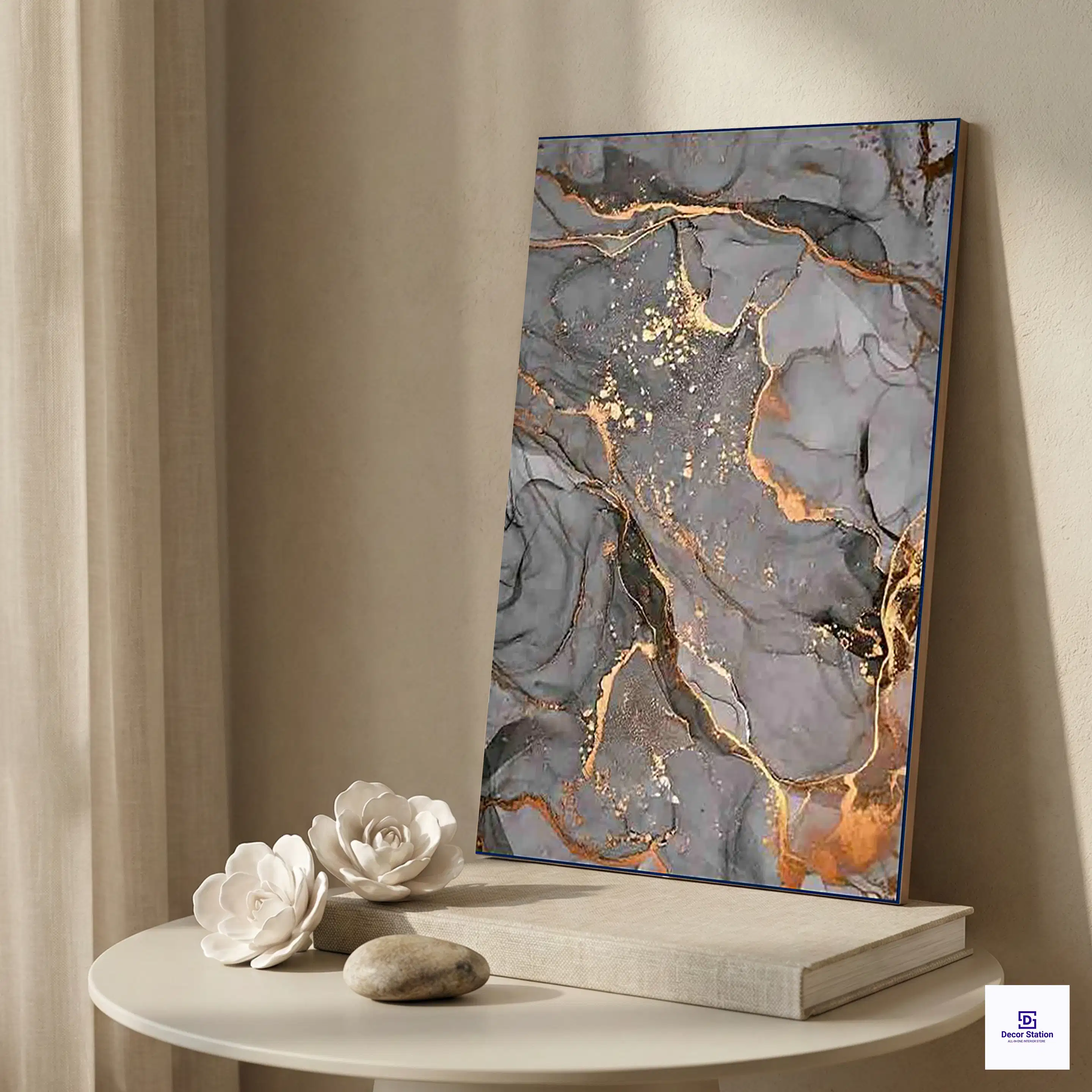 5469-DK Glossy Dark Marble Gold Vein 1x1.5 ft 7.5 mm Wall Tile | TL-53013-A-0