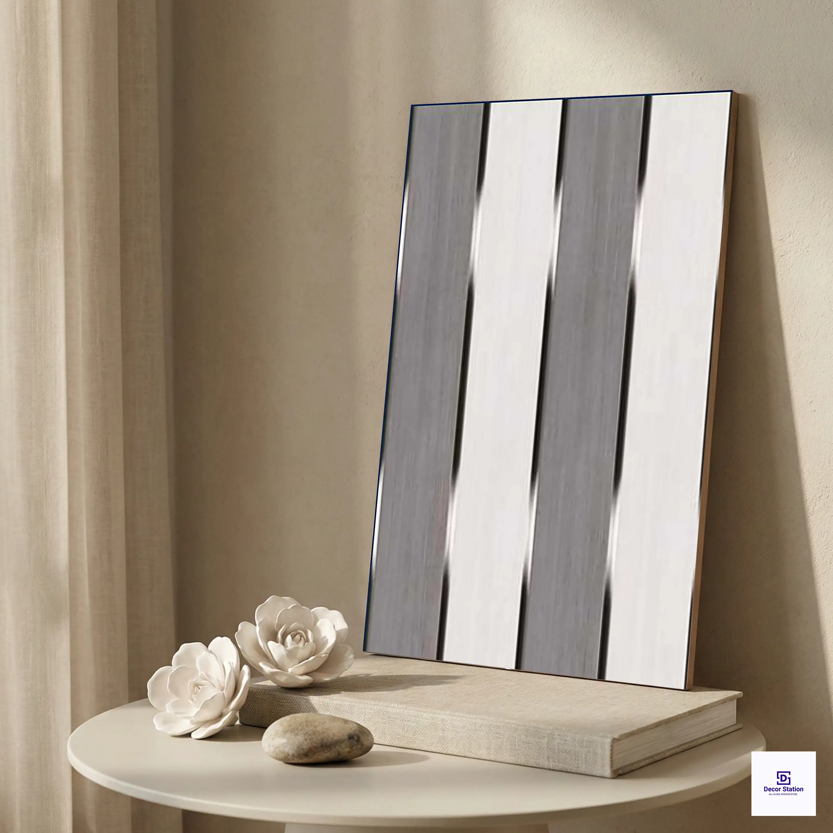 5523-HL-1 Glossy Wave Grey Strip 1x1.5 ft 7.5 mm Wall Tile | TL-53021-A-0