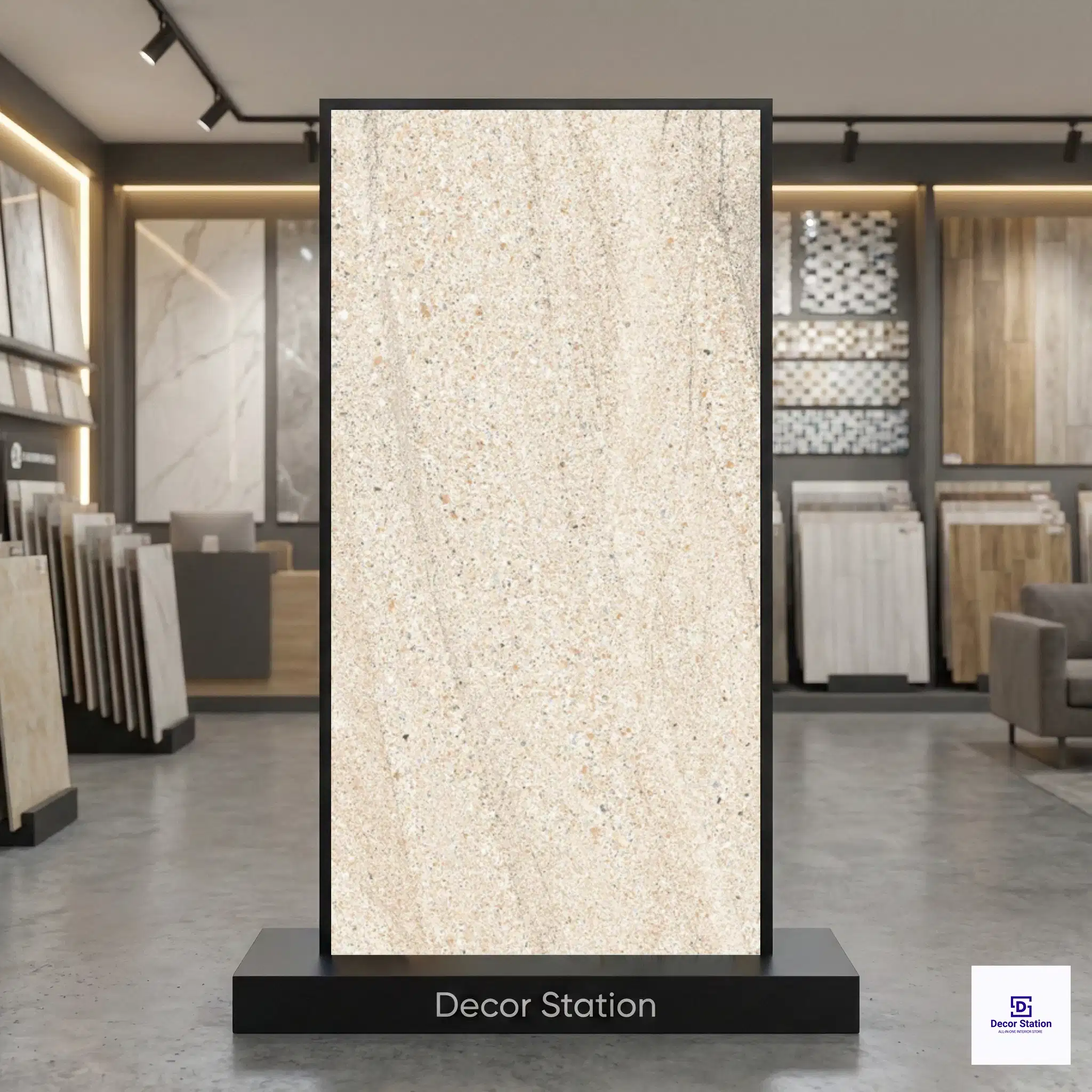 Mint Crema Stone Look Matt Porcelain 2x2 ft 8.5mm Tile | TL-53056-A-0