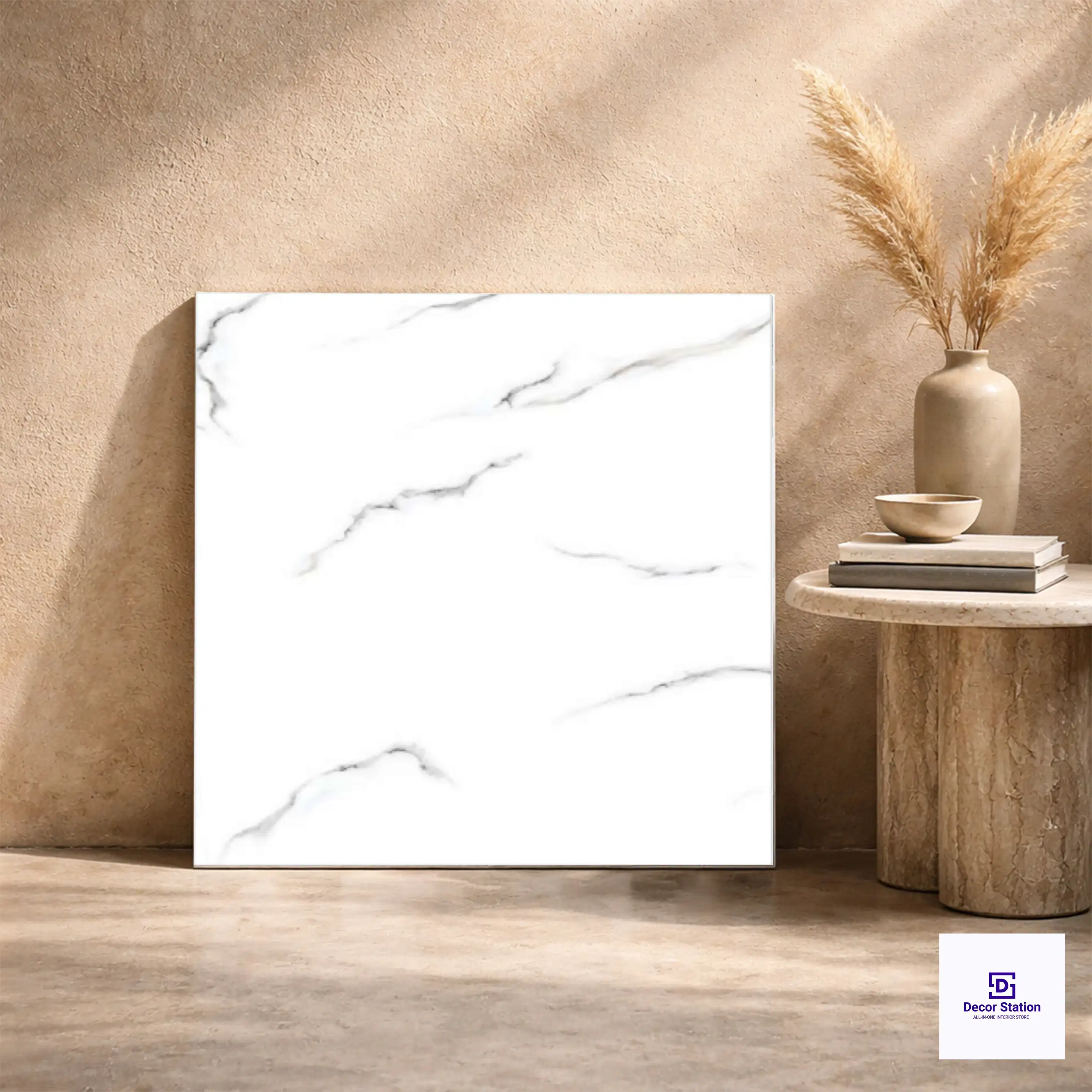 Elite Satvario Marble Look Glossy Vitrified 2x2 ft 8.5mm Tile | TL-53058-A-0