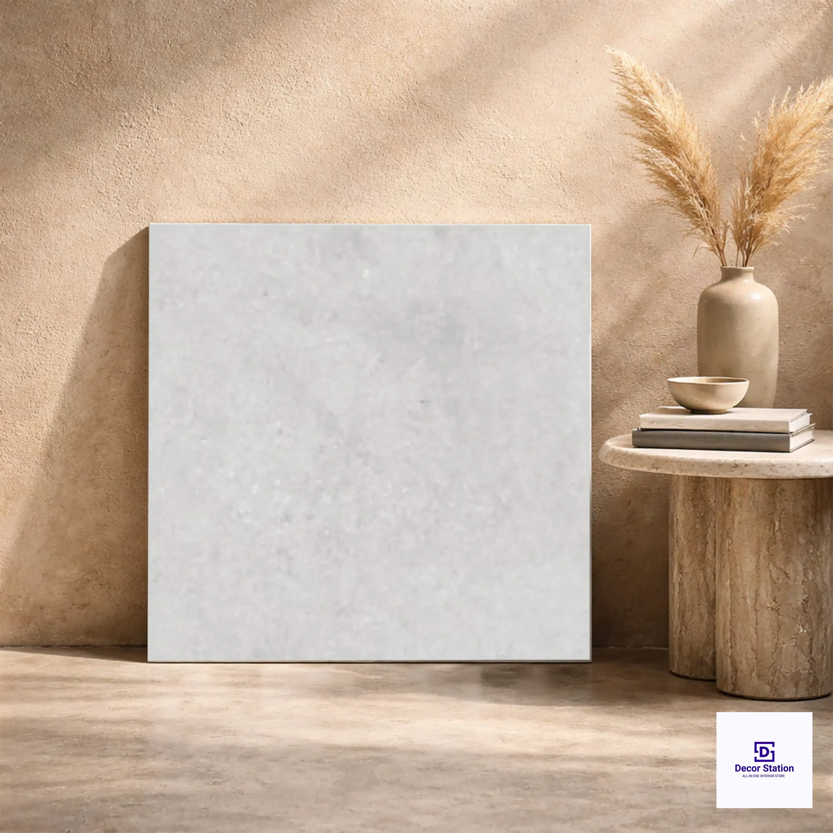 Blaze Bianco Grey Stone Look Matt Porcelain 2x2 ft 8.5mm Tile | TL-53059-A-0