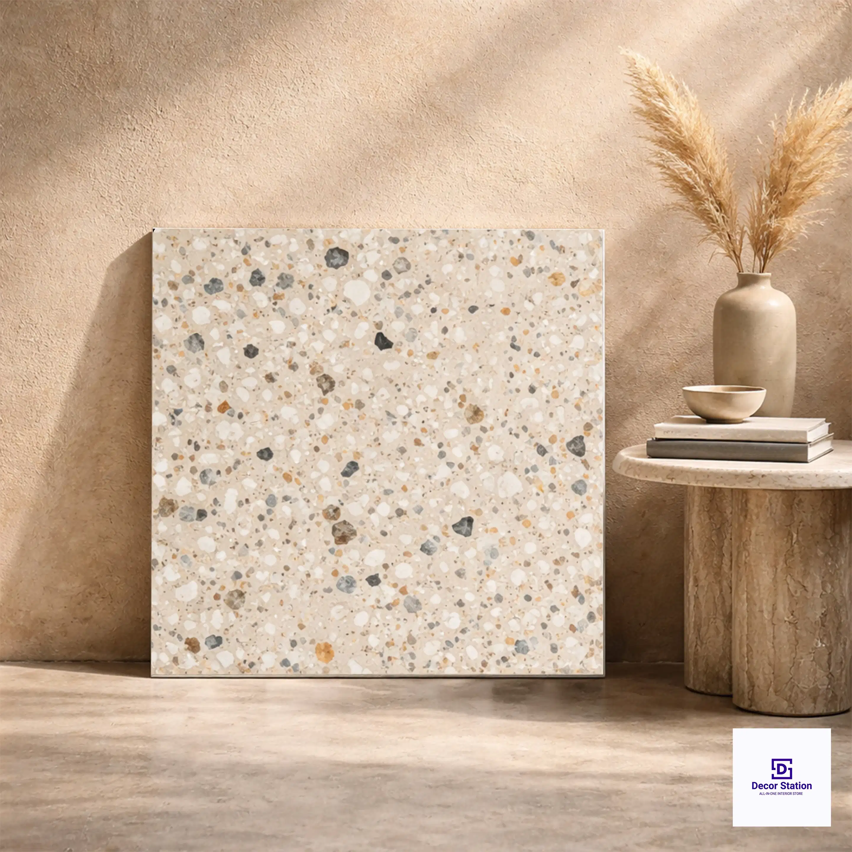 Bally Aux Terrazzo Look Matt Porcelain 2x2 ft 8.5mm Tile | TL-53066-A-0