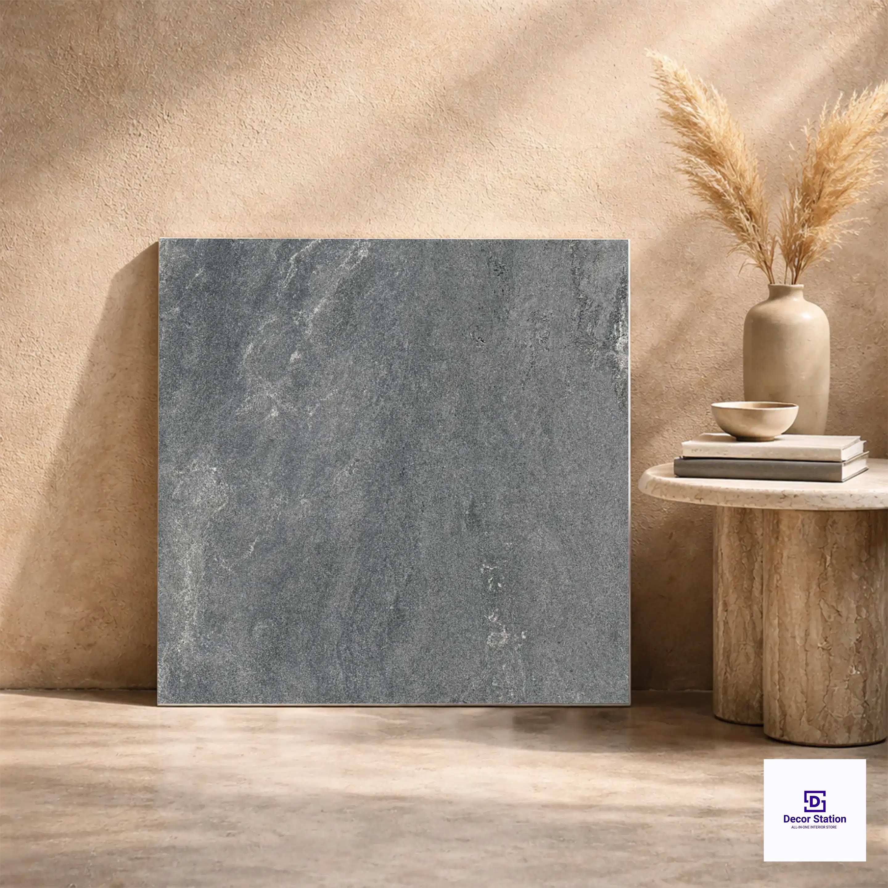 Sabbia Grey Stone Look Matt Porcelain 2x2 ft 8.5mm Tile | TL-53073-A-0