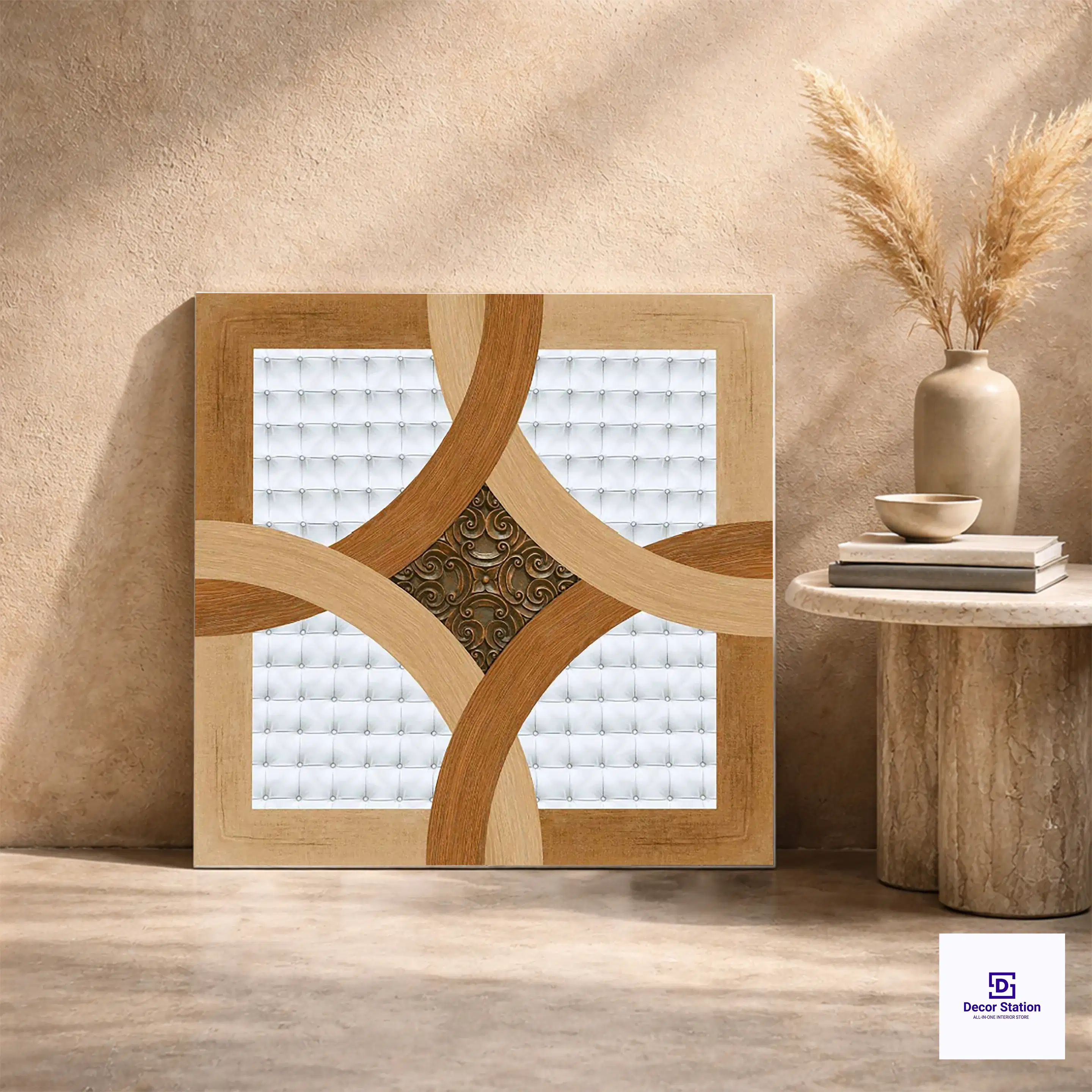 Orbit Brown Patterned Look Matt Porcelain 2x2 ft 8.5mm Tile-0