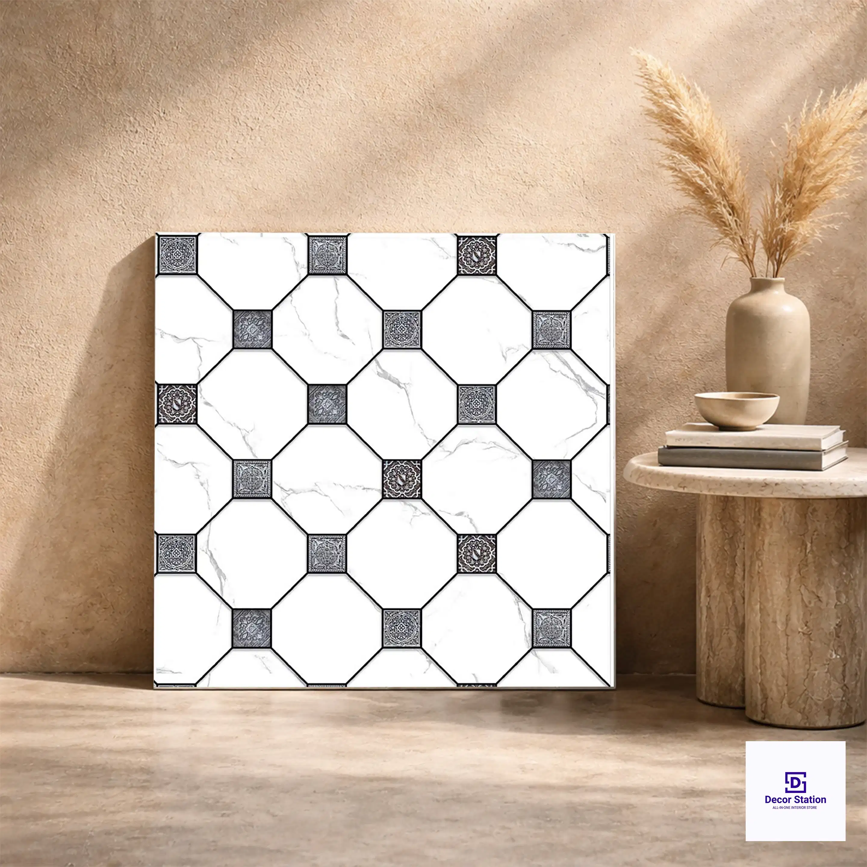 Electra HL Geometric Look Matt Vitrified 2x2 ft 8.5mm Tile | TL-53091-A-0