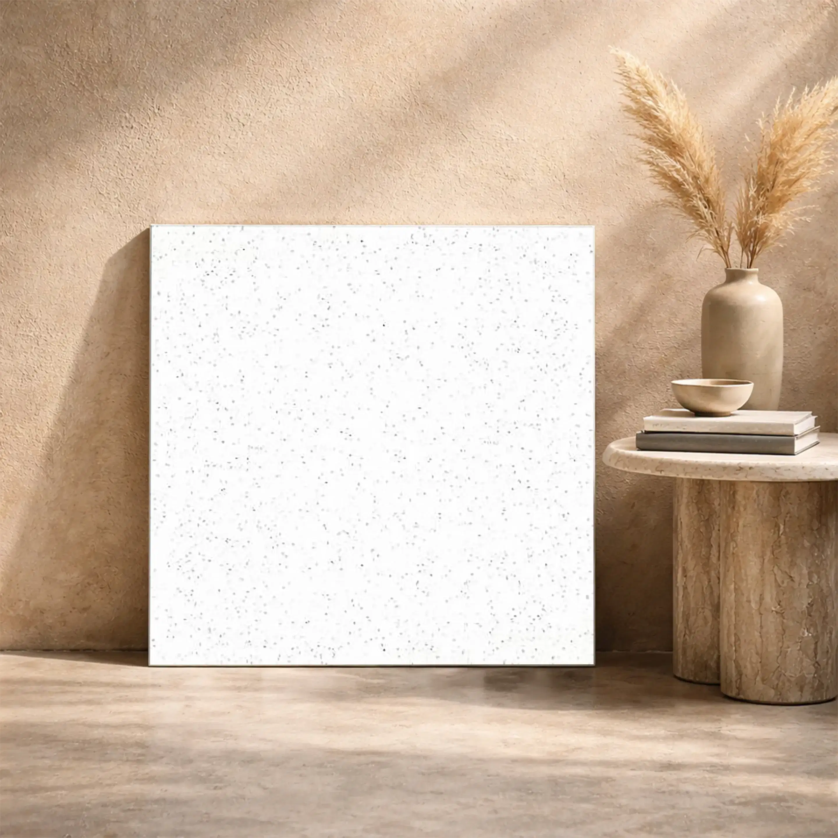 Genesis Bianco Plain Matt Full Body Vitrified 2x2 ft 9mm Tile | TL-53384-B-0