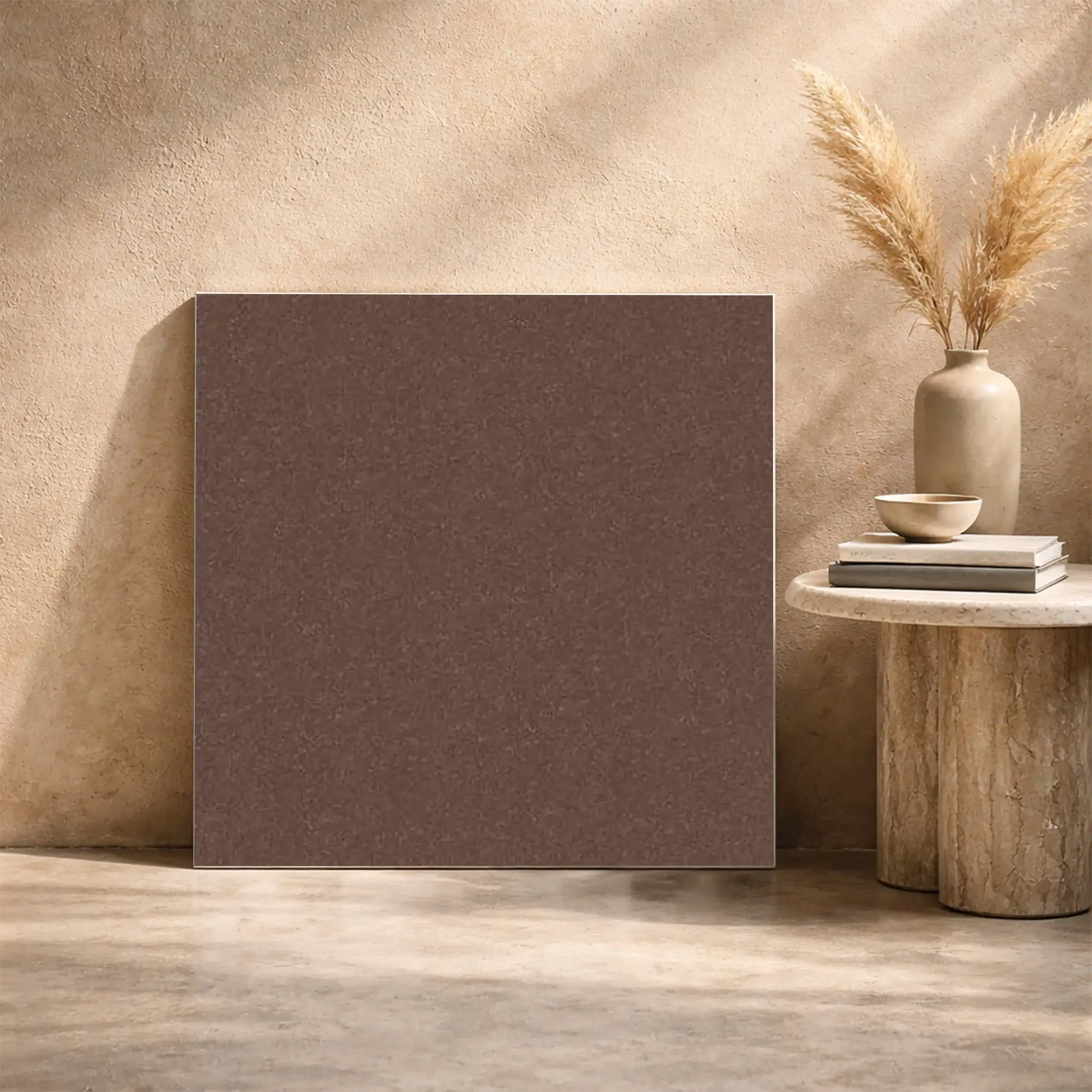 Genesis Brown Plain Matt Full Body Vitrified 2x2 ft 9mm Tile | TL-53384-C-0
