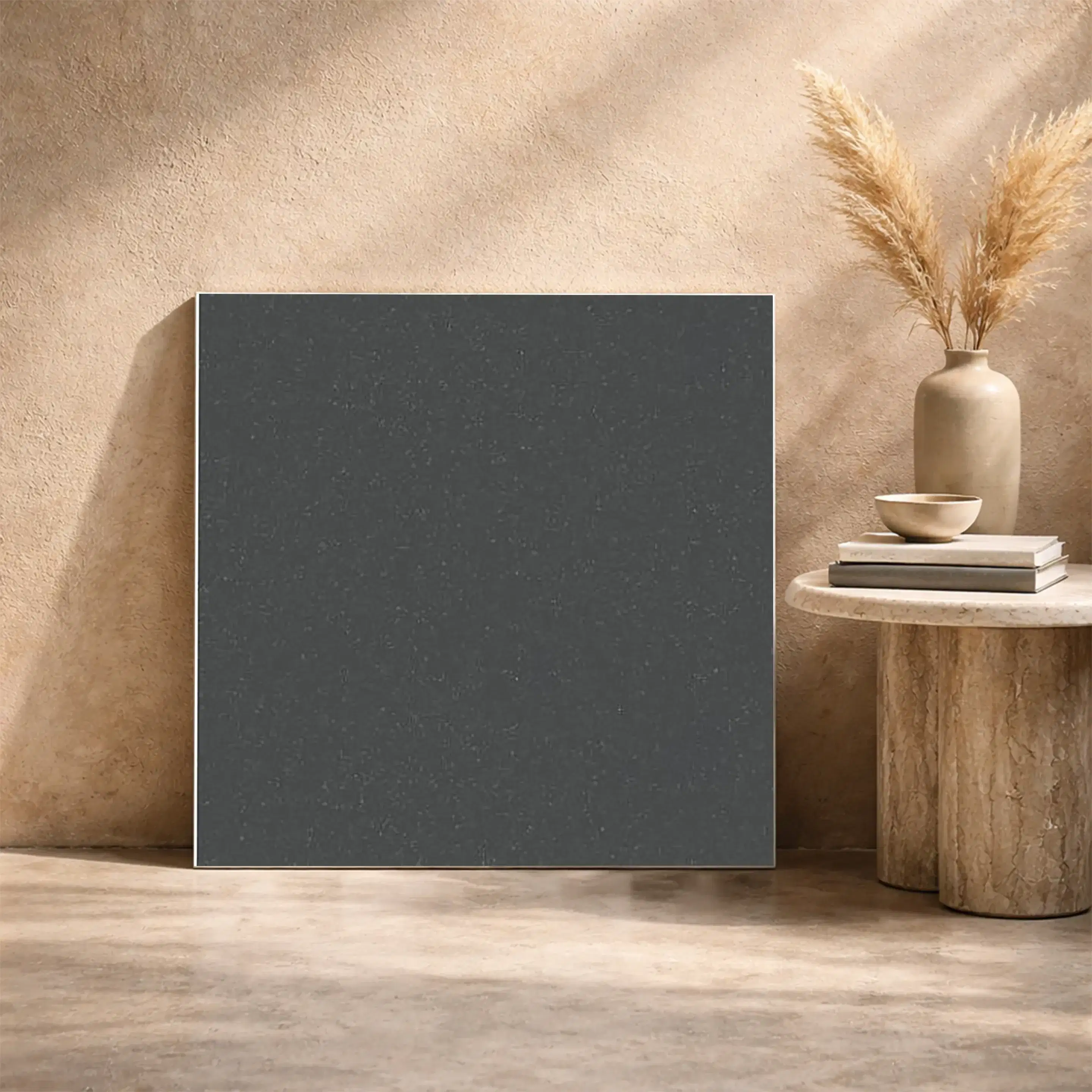 Genesis Nero Plain Matt Full Body Vitrified 2x2 ft 9mm Tile | TL-53384-G-0