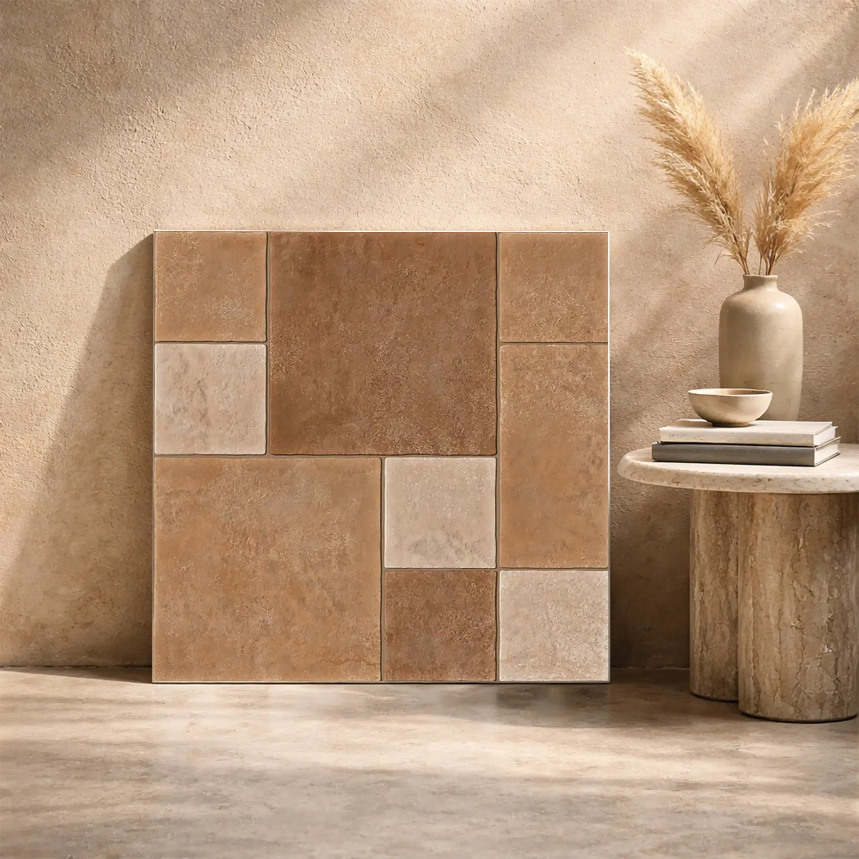 CUBIX 02 Stone Pattern Outdoor 1.6x1.6 ft 11mm Parking Tile | TL-53511-A-0