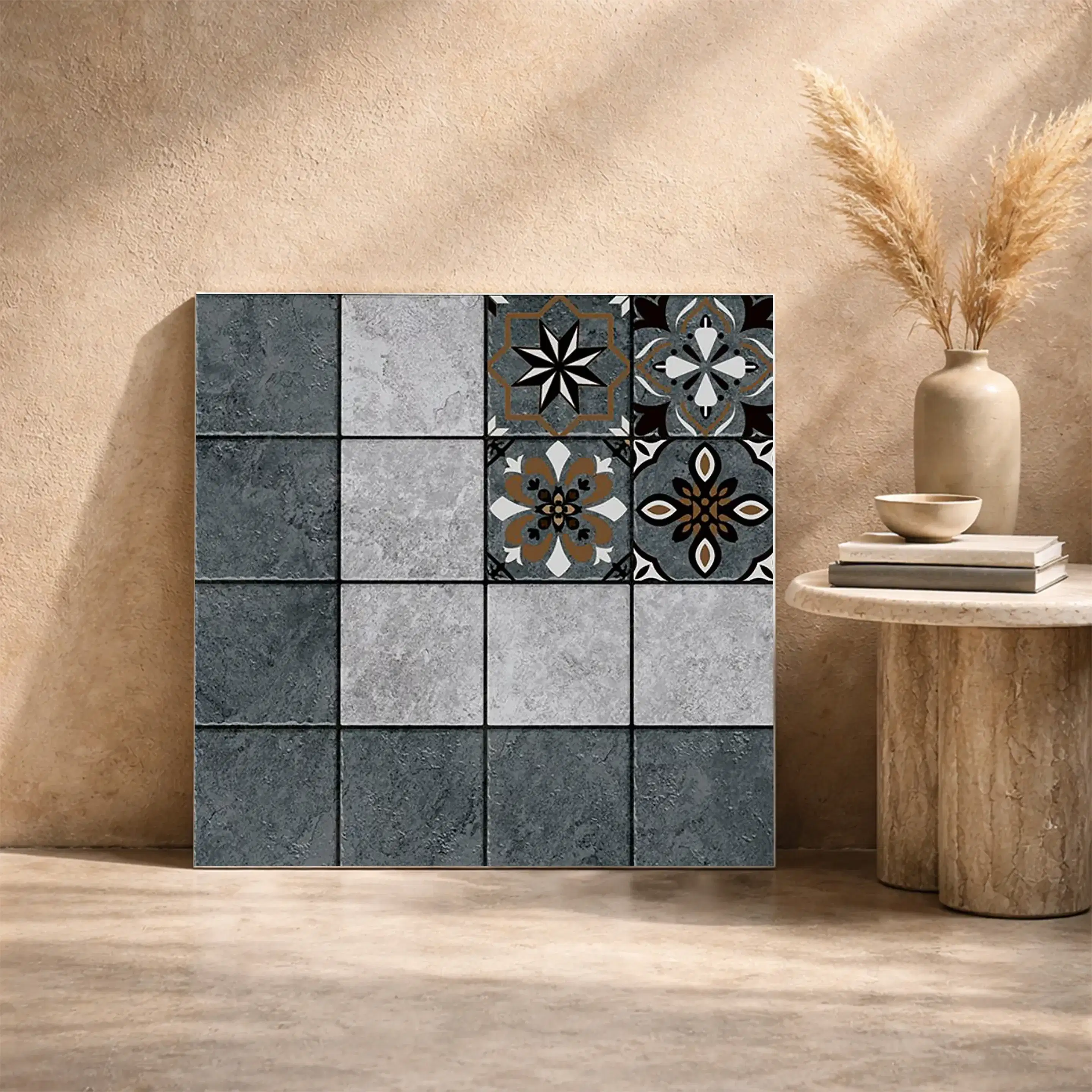 MOSAICO SLATE 01 Mosaic Stone Outdoor 1.6x1.6 ft 11mm Parking Tile | TL-53520-A-0