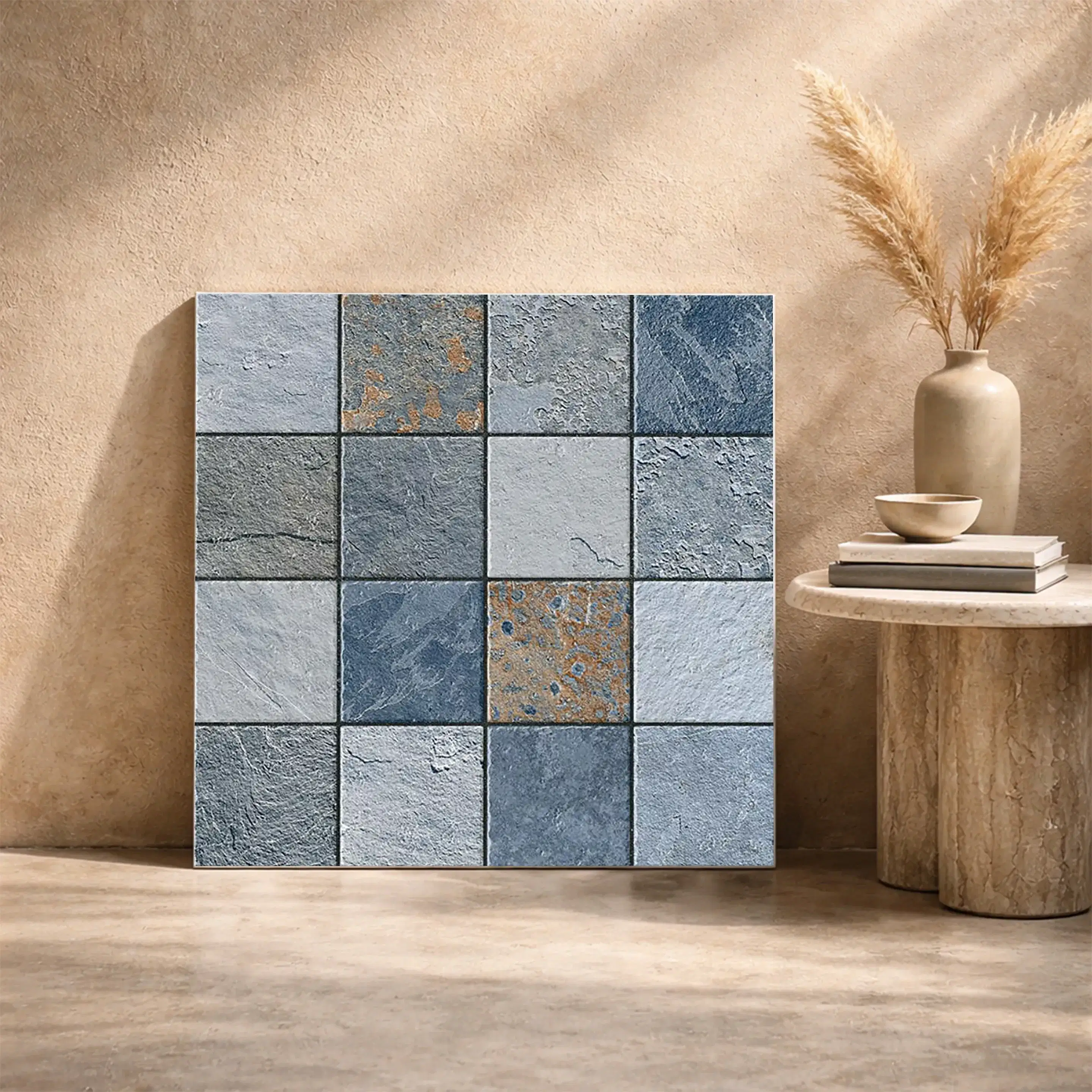 MOSAICO SLATE 03 Mosaic Stone Outdoor 1.6x1.6 ft 11mm Parking Tile | TL-53520-B-0