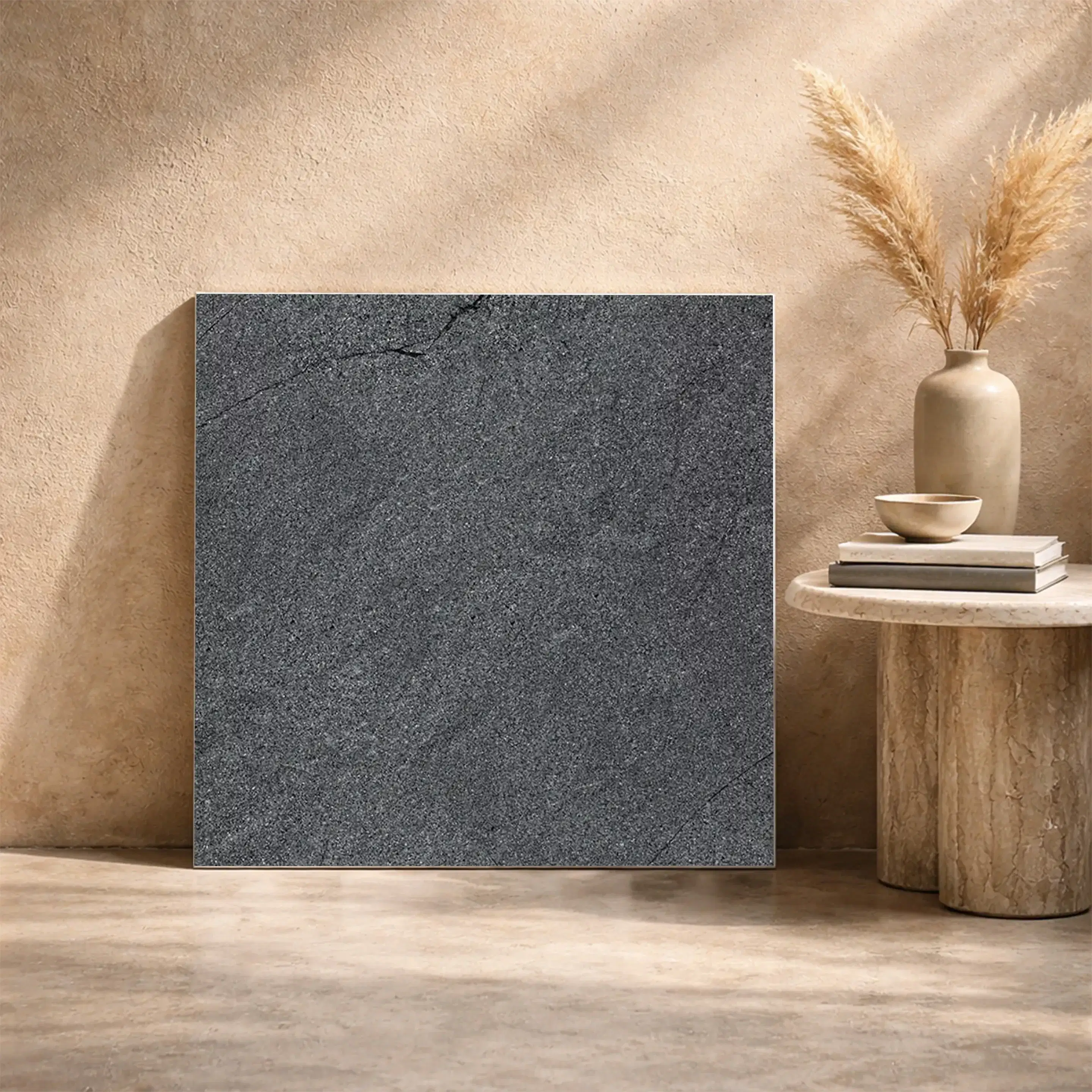 RIO SLATE 16 DK (R) Stone Slate Outdoor 1.6x1.6 ft 11mm Parking Tile | TL-53525-A-0