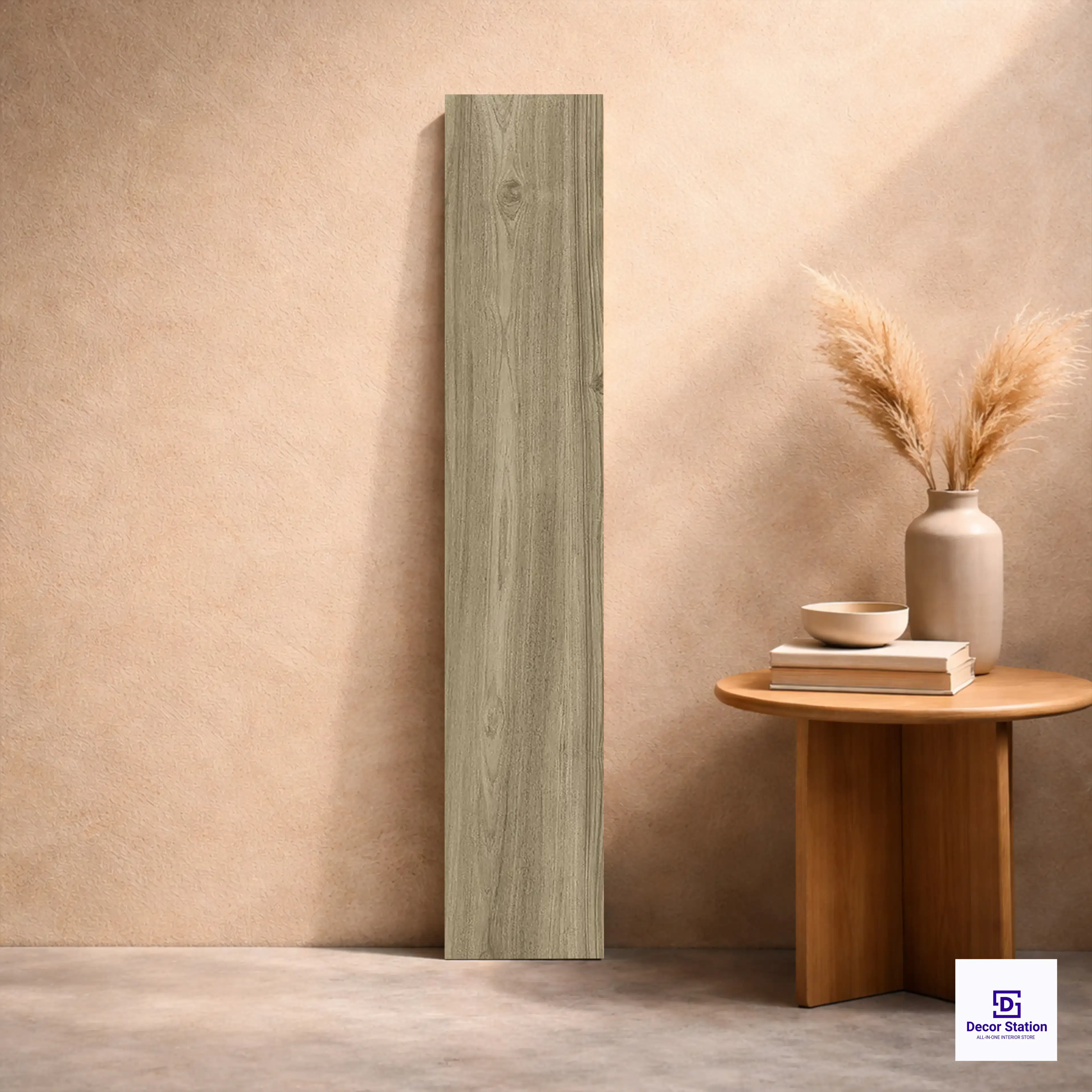 1756 Beige Wood Look Matt Ceramic Floor 150x900 mm 8.5mm Plank Tile | TL-53872-B-0