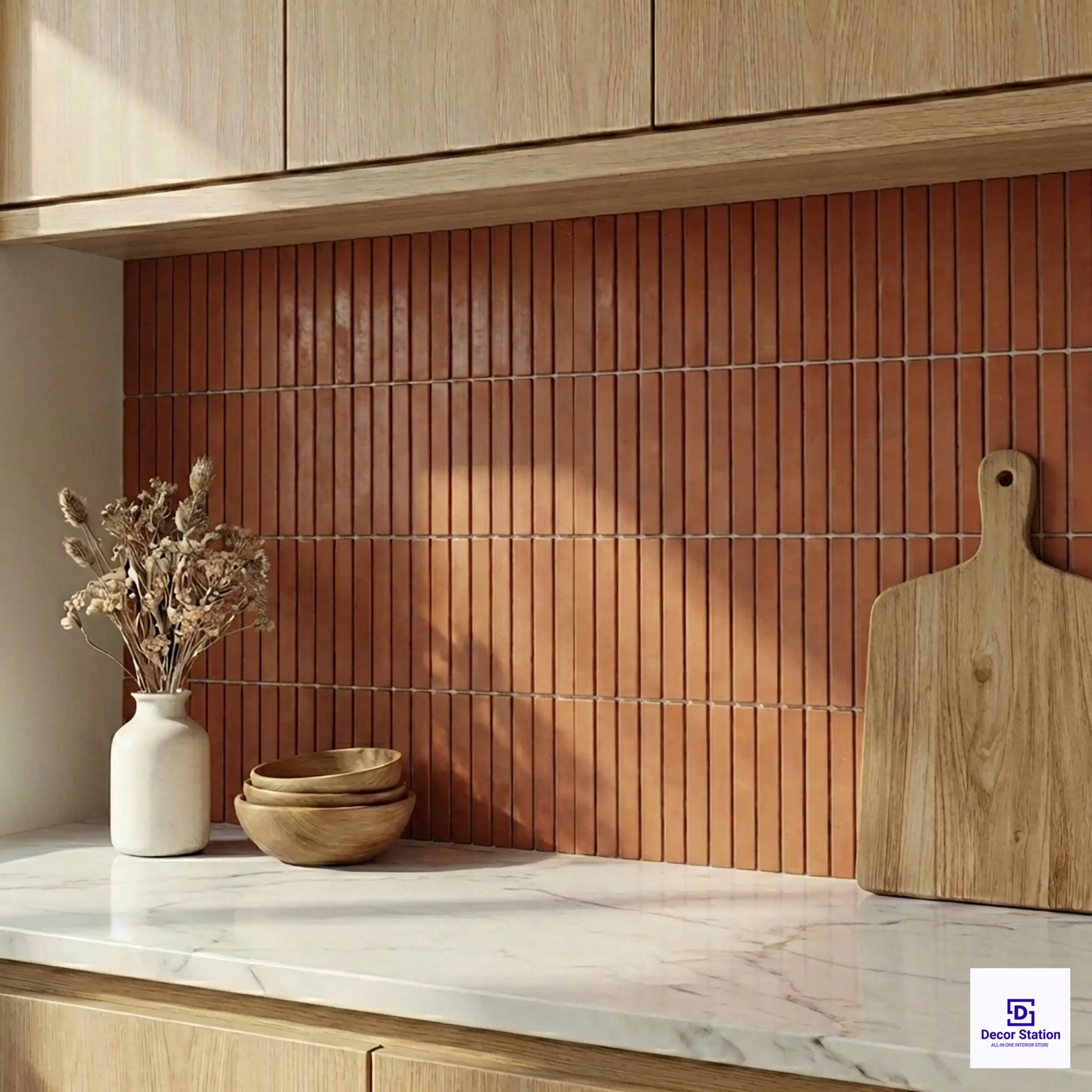 Pencil Terracotta Stone Look Matt 0.1x0.3 ft 10mm tile | TL-53924-A-0