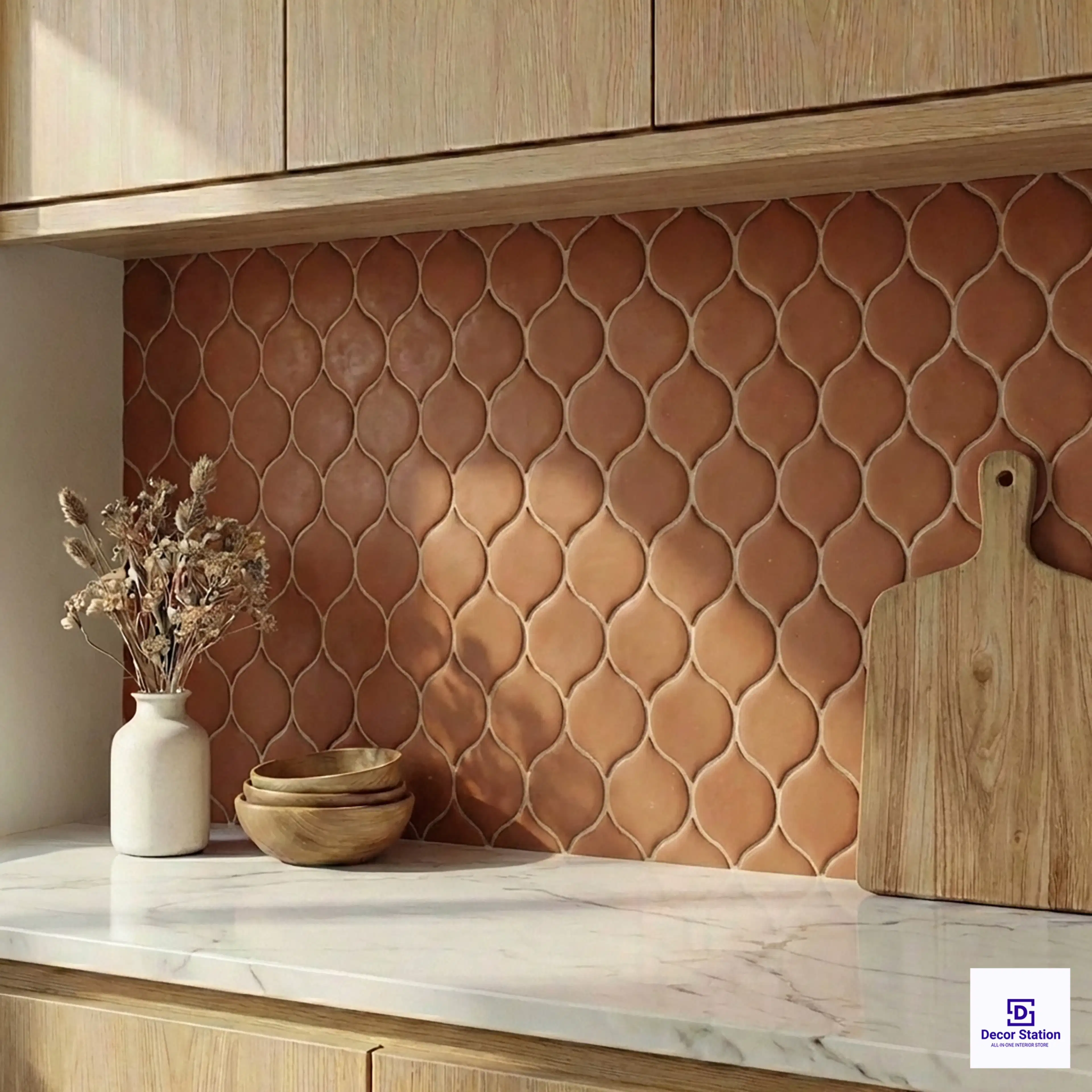 Petal Terracotta Stone Look Matt 0.3x0.5 ft 10mm tile | TL-53925-A-0