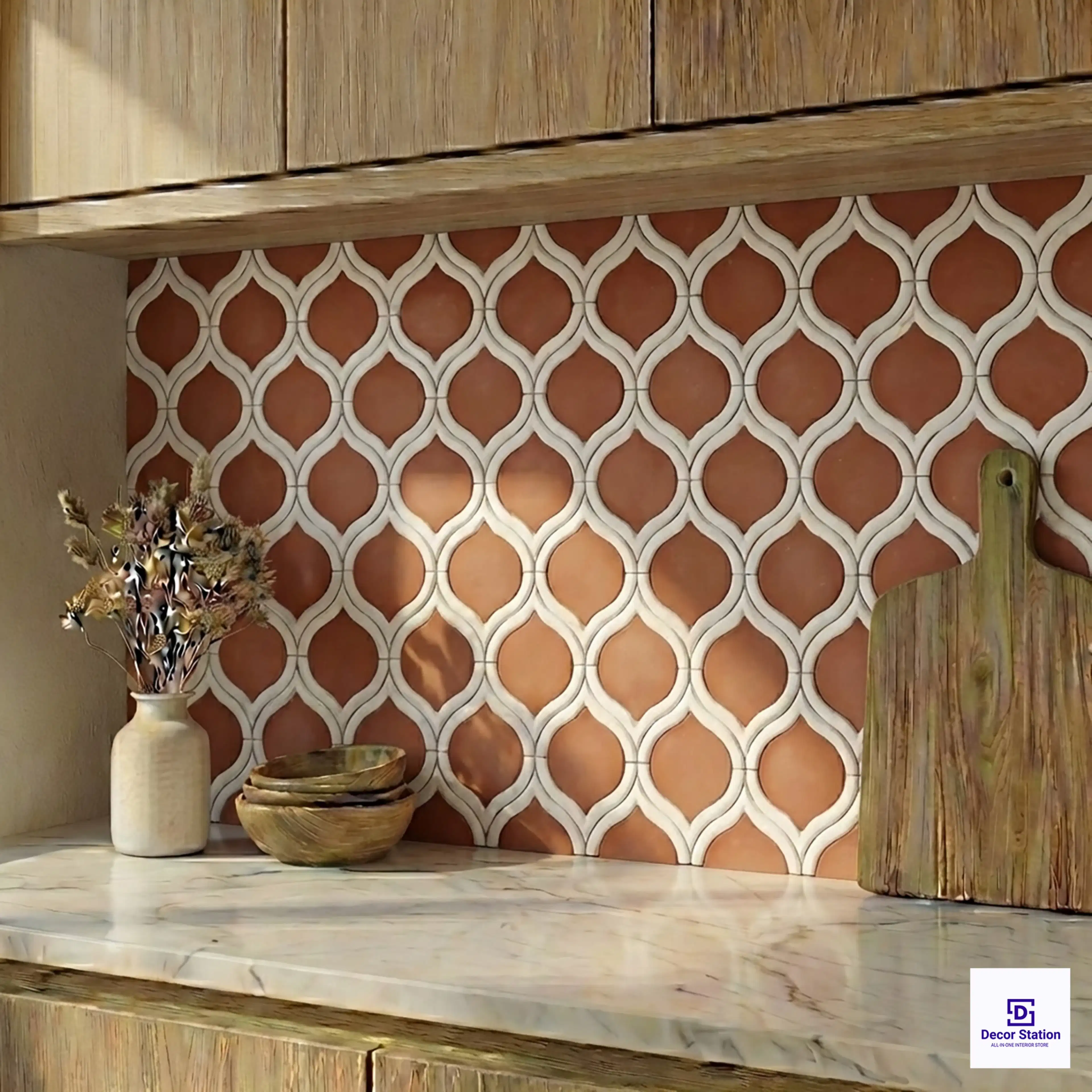 Marquise Terracotta Stone Look Matt 0.3x0.5 ft 10mm tile | TL-53938-A-0