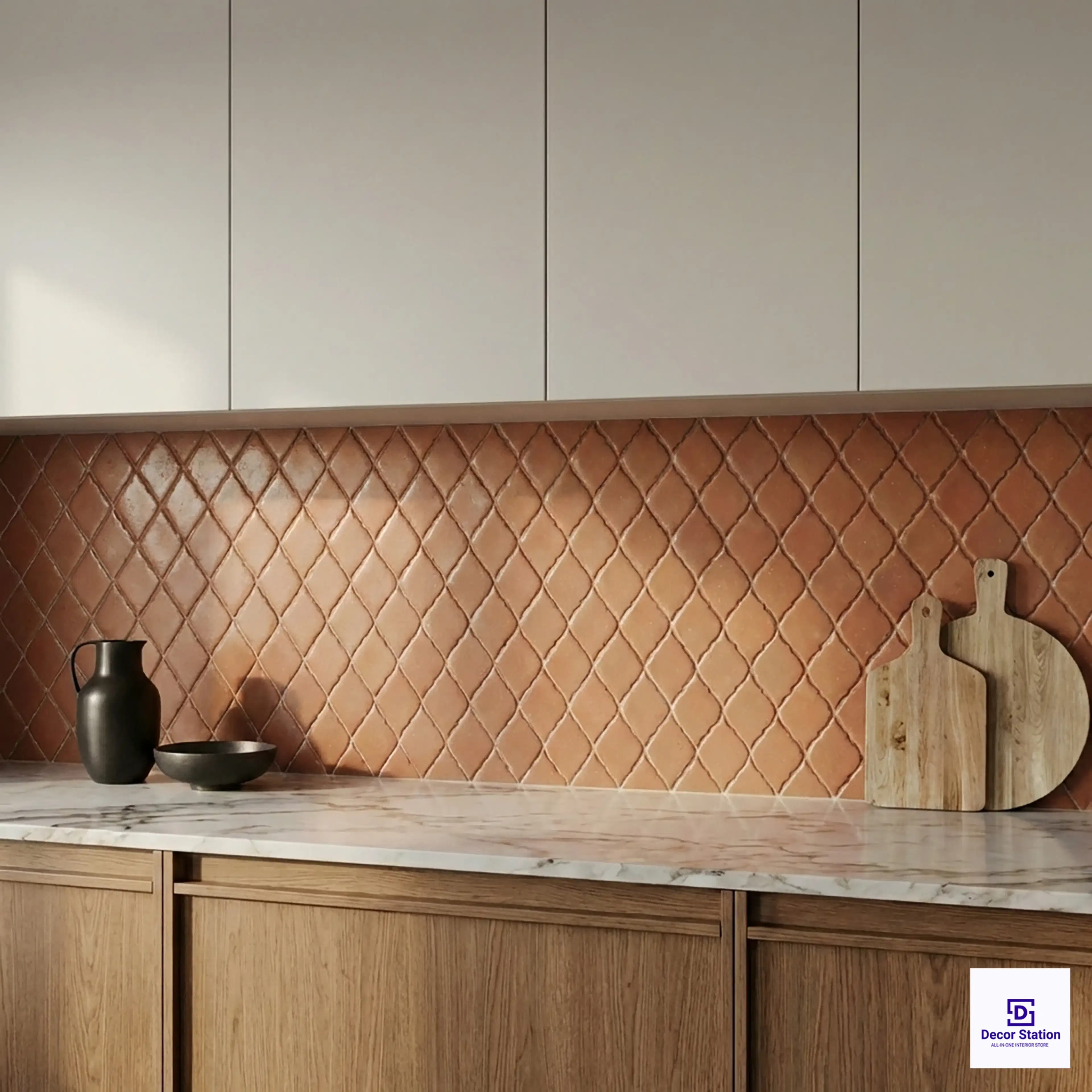 Arabsque Terracotta Stone Look Matt 0.2x0.2 ft 10mm tile | TL-53943-A-0