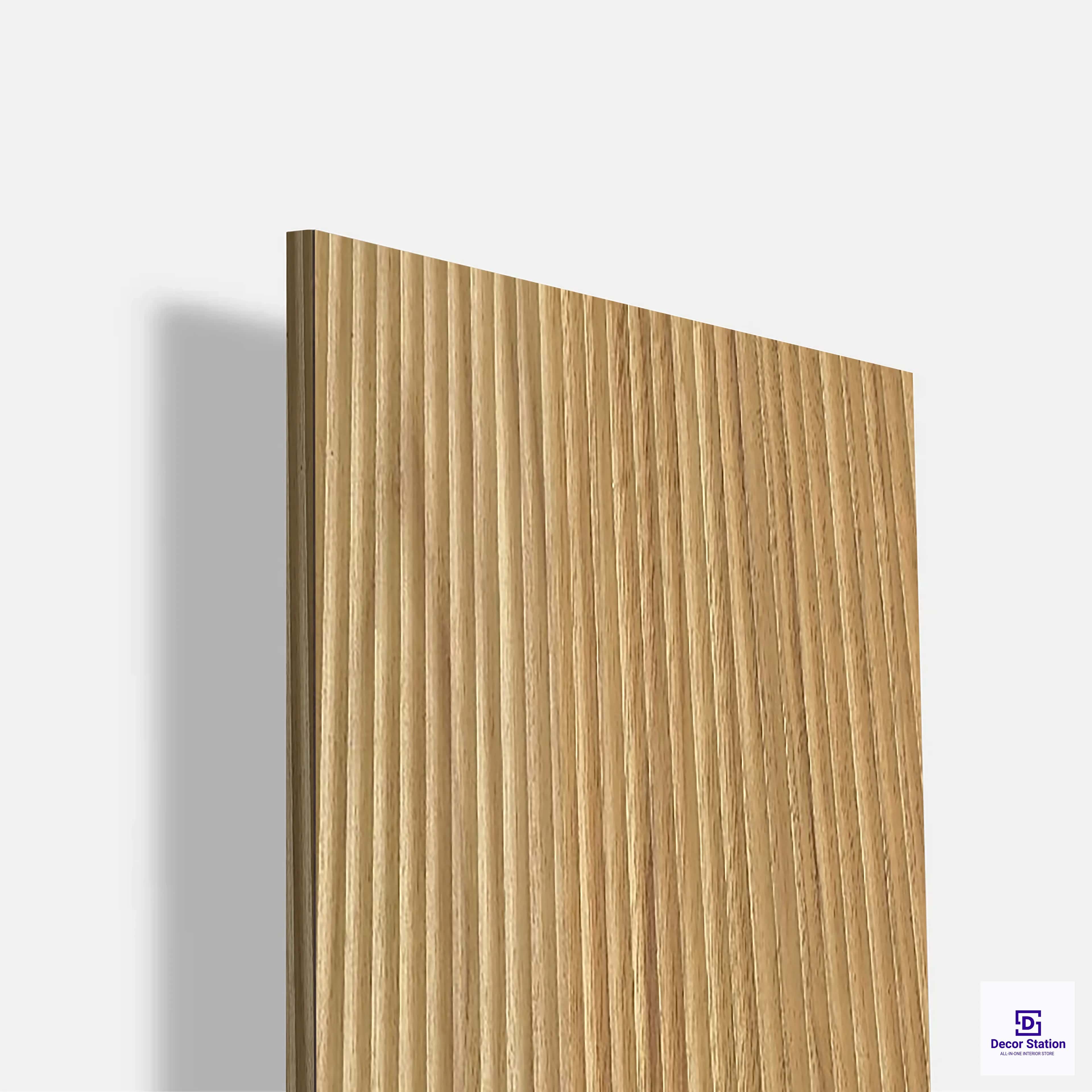 Texture FT-3637 Beige Fluted Woodgrain Laminate (8x4 Feet, 1mm) | LM-54226-A