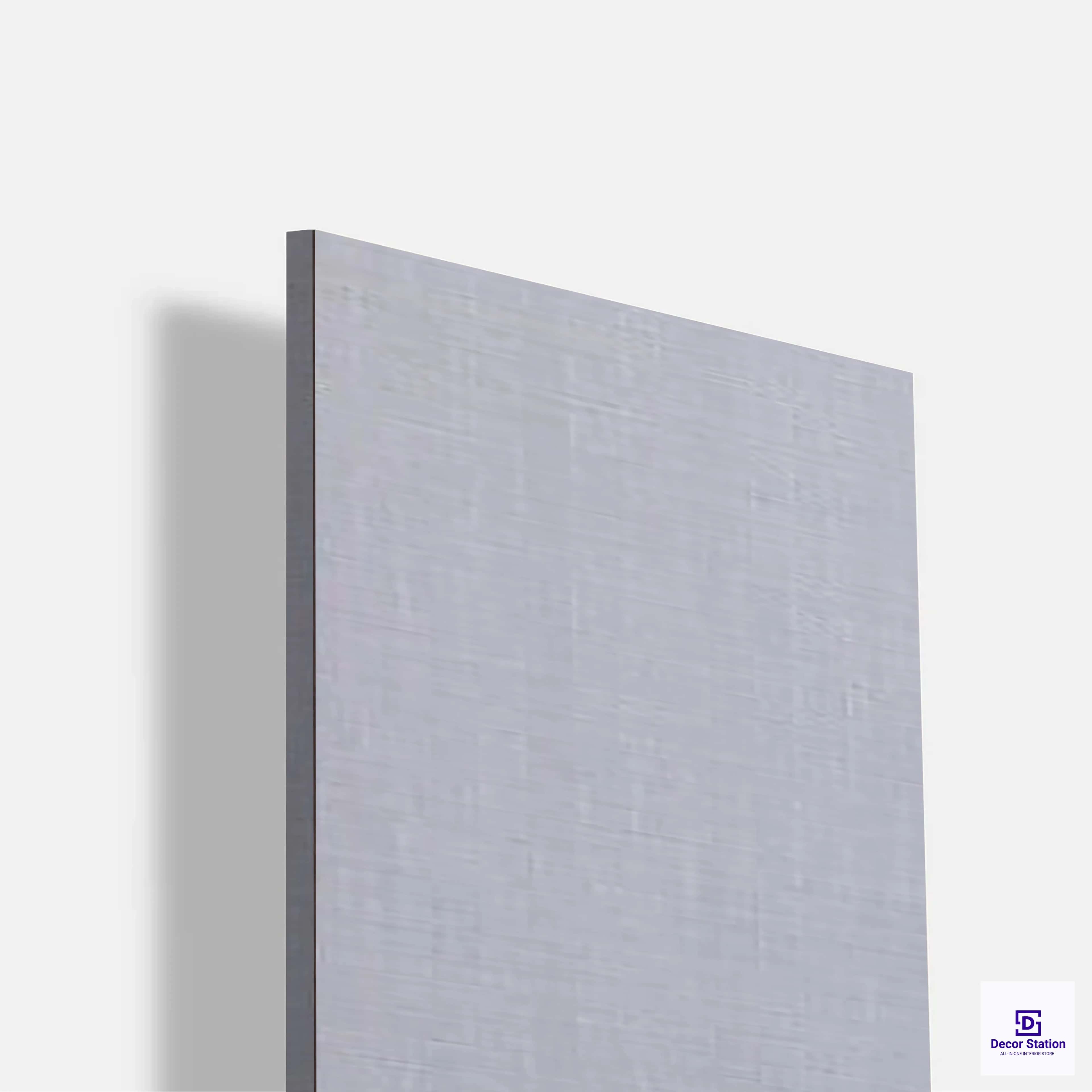 Matte 470847 Silver Grey Solid Fabric Texture Laminate (8x4 Feet, 1mm) | LM-54284-A-0