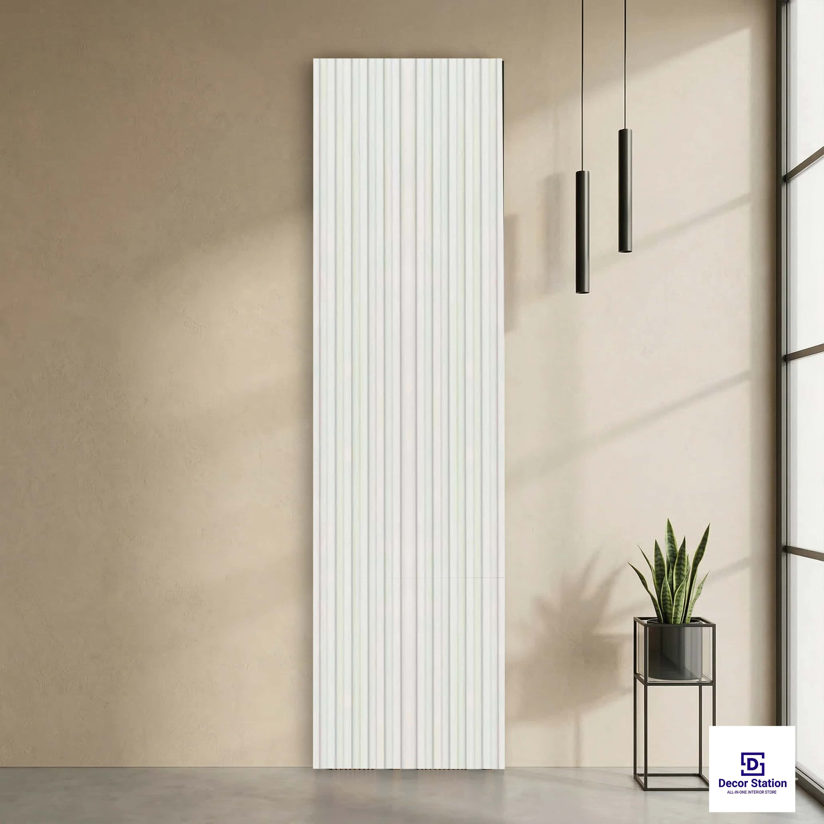 MN-8468 White Solid Color Matte 8x0.3 ft 11mm Wall Panel | PN-53151-C-0
