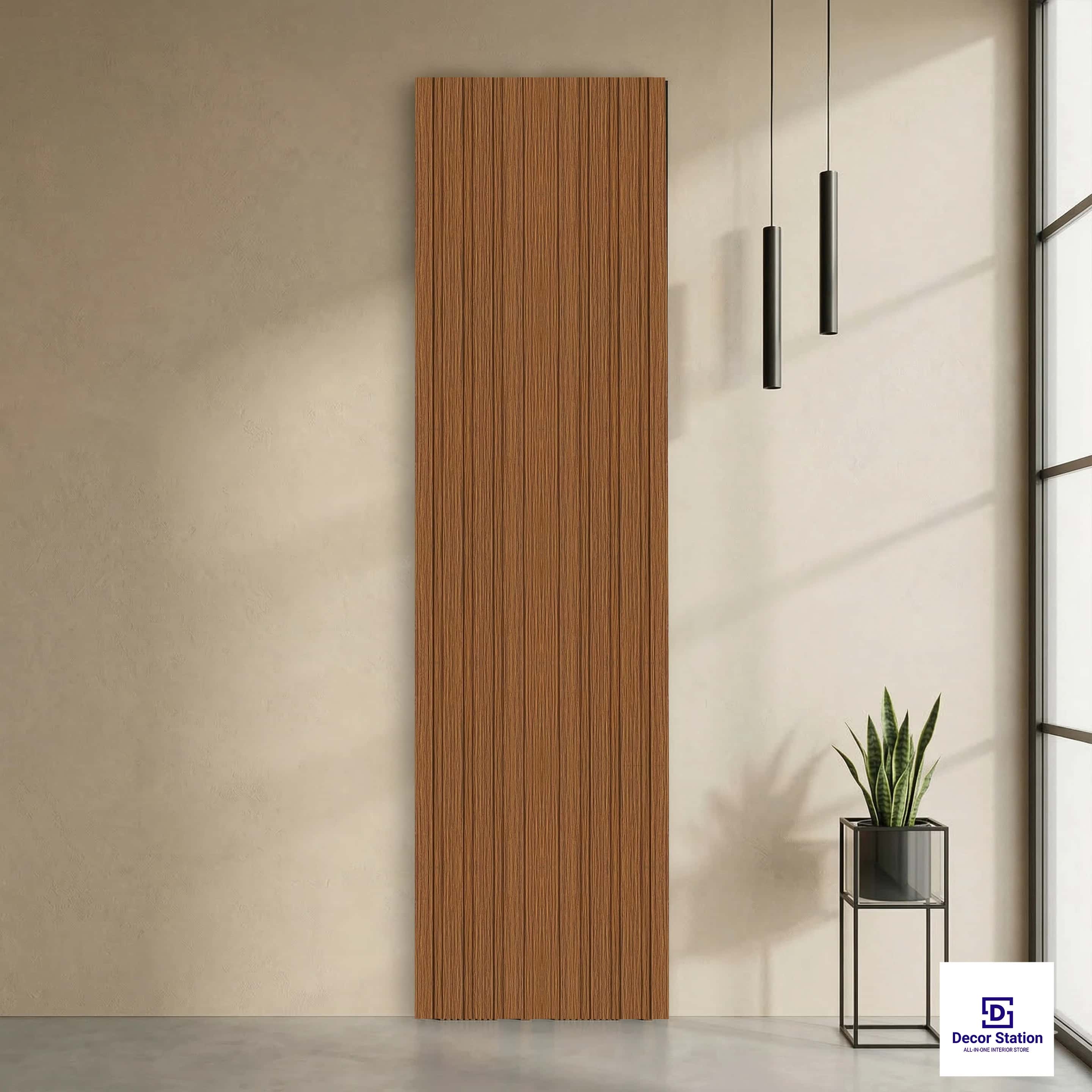 MN-151 Brown Fluted Matte 8x0.41 ft 11mm Wall Panel | PN-53164-A-0
