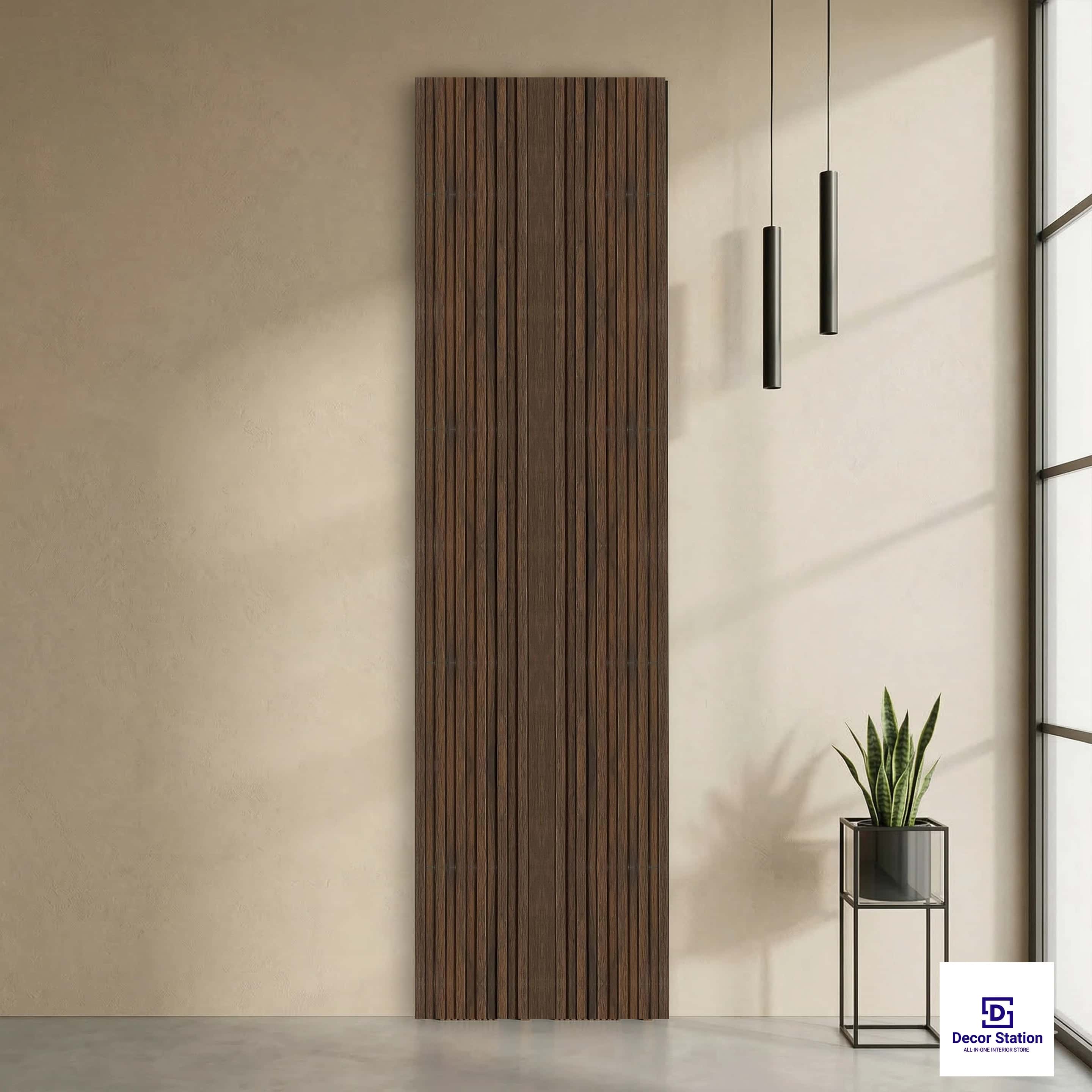 MN-168 Brown Fluted Matte 8x0.41 ft 11mm Wall Panel | PN-53166-A-0