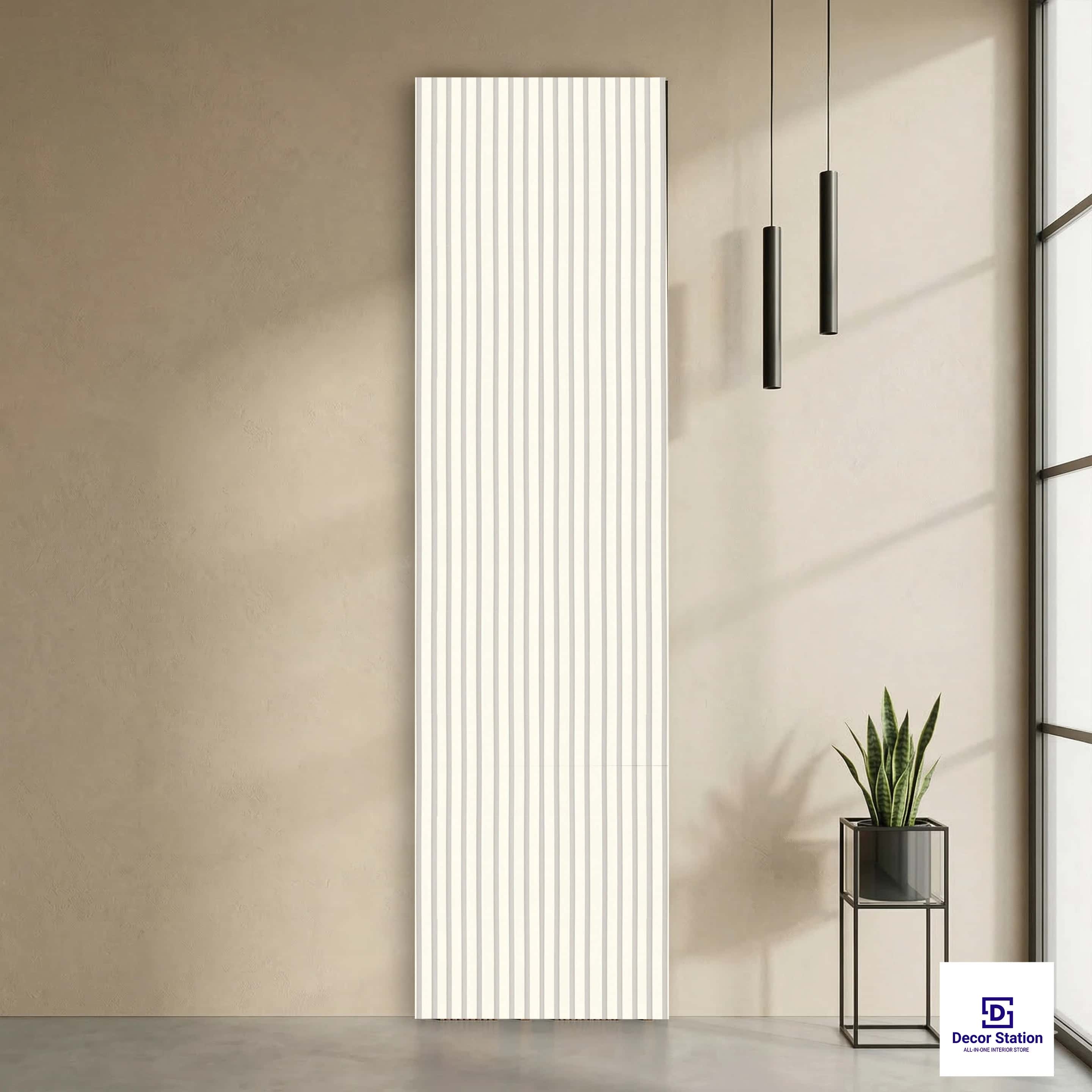 MN-157 Cream Fluted Matte 8x0.41 ft 11mm Wall Panel | PN-53170-A-0