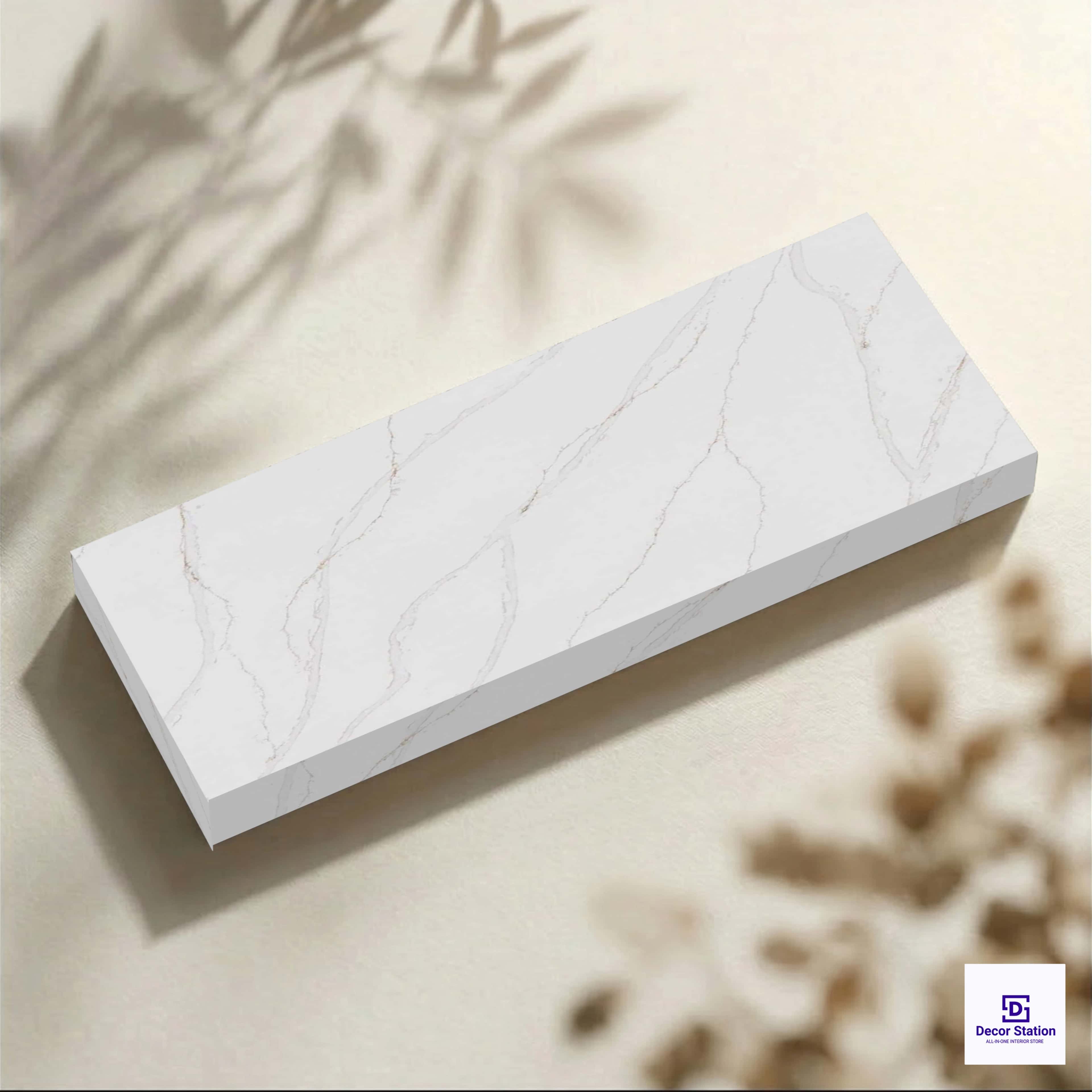 Cuarzo Polished Calacatta Ornate PL-101-M8 Quartz (3250x1620 mm, 20 mm) | QRS-53799-M-0