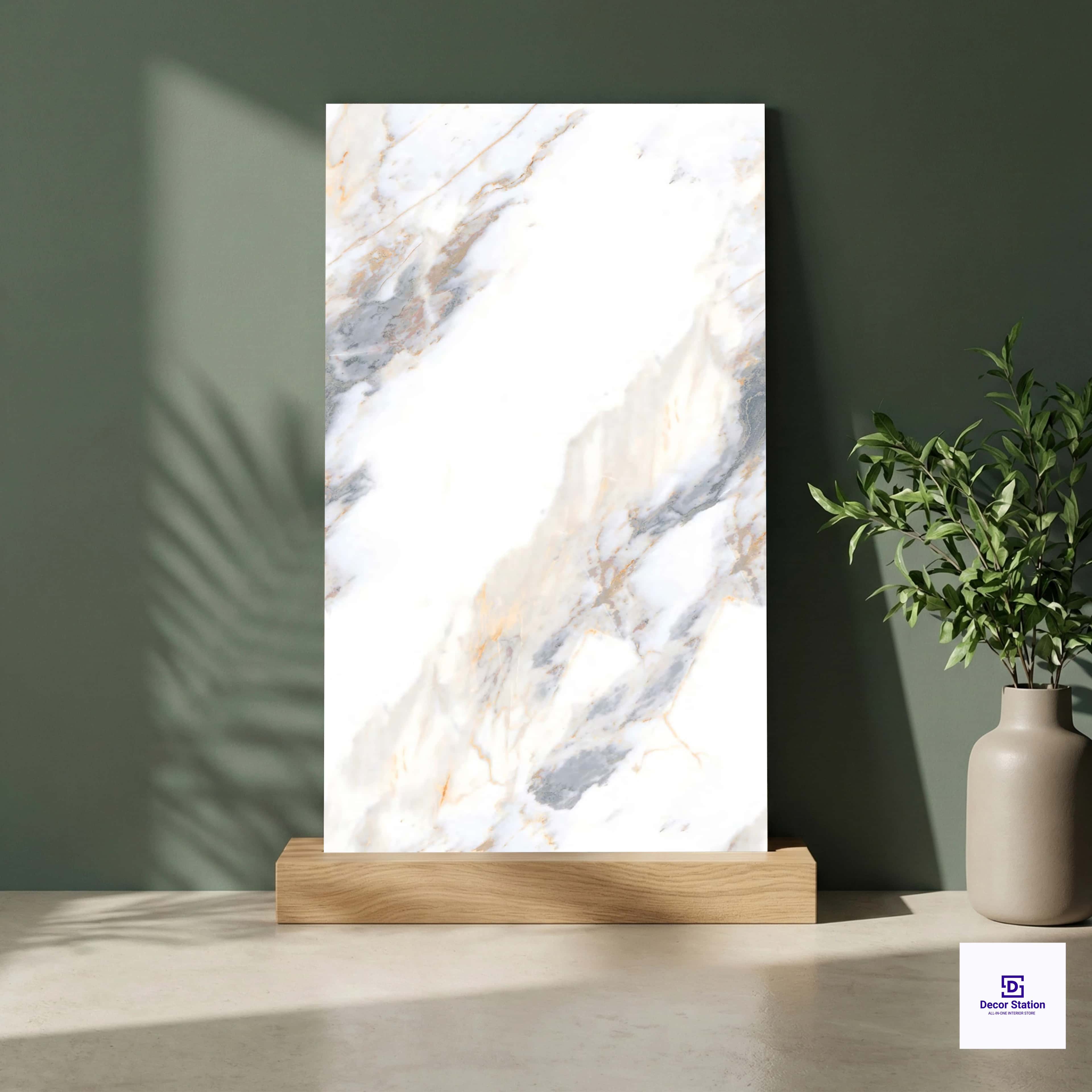 Bergamo Beige Marble Look Digi Matt Endless 2x4 ft 8mm tile | TL-52905-A