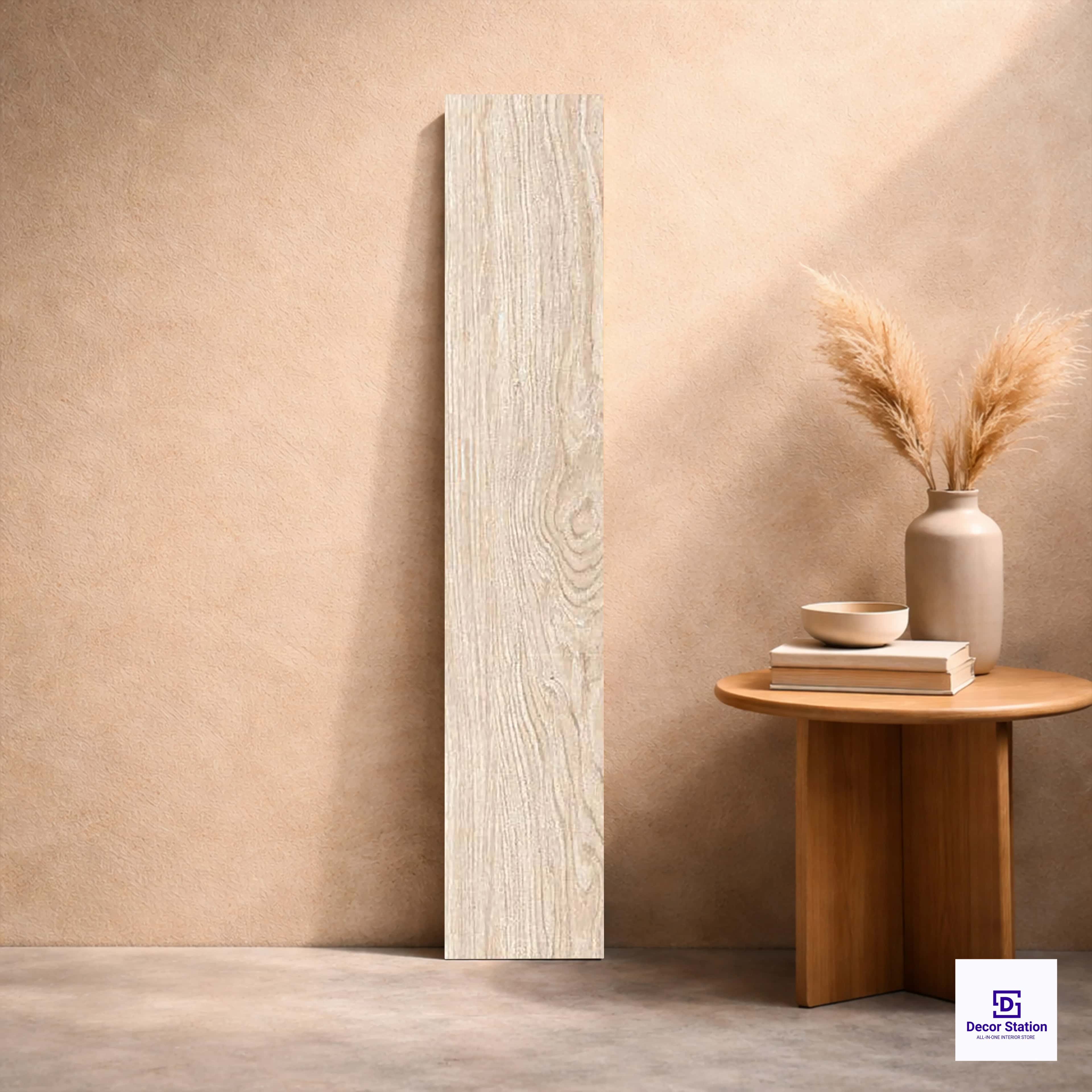 1570 Beige Wood Look Matt Ceramic Floor 150x900 mm 8.5mm Plank Tile | TL-53872-C-0