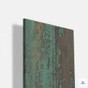 Turquoise distressed metal look porcelain tile slab with rust texture industrial style decorative wall and floor tile design