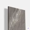 Grey marble look porcelain tile slab with natural stone veining texture modern floor and wall tile design