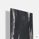 Black marble look porcelain tile with white natural veins premium stone finish tile for modern interiors
